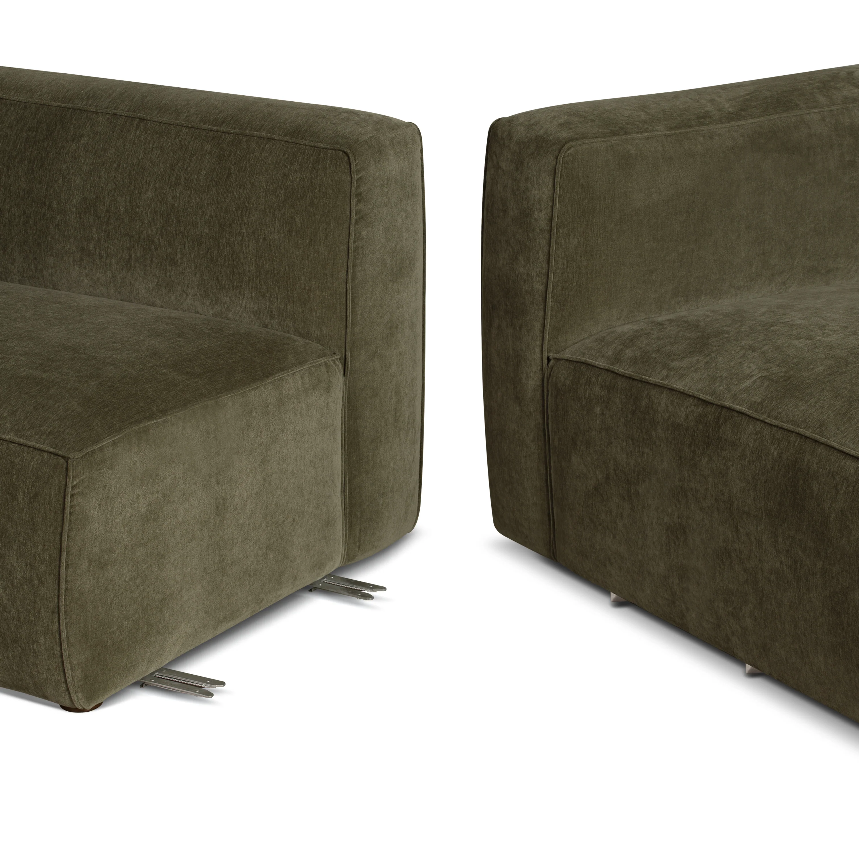 Piazza 124.5" L-Shaped Sectional | Lume Green - Image 20