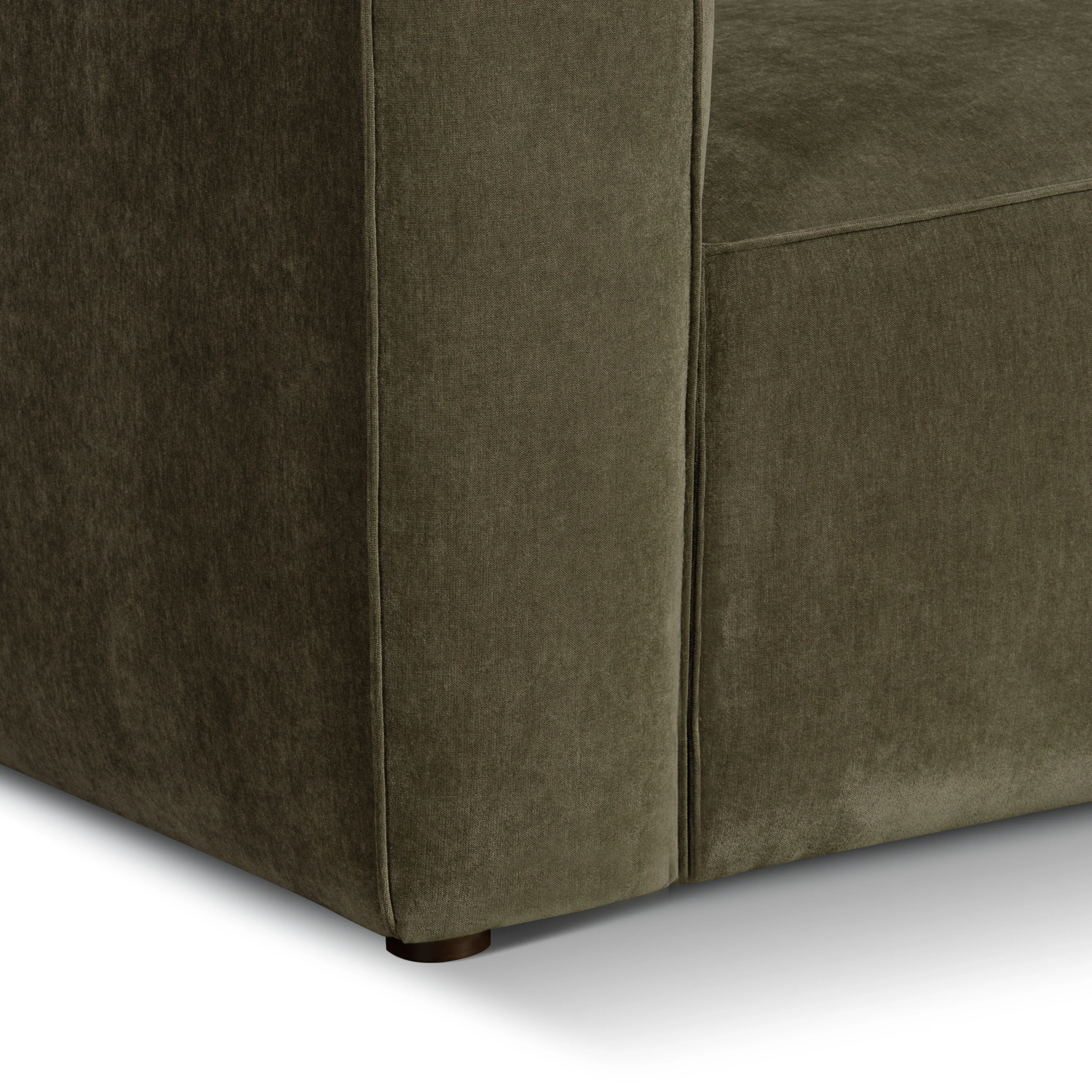 Piazza 124.5" L-Shaped Sectional | Lume Green - Image 21