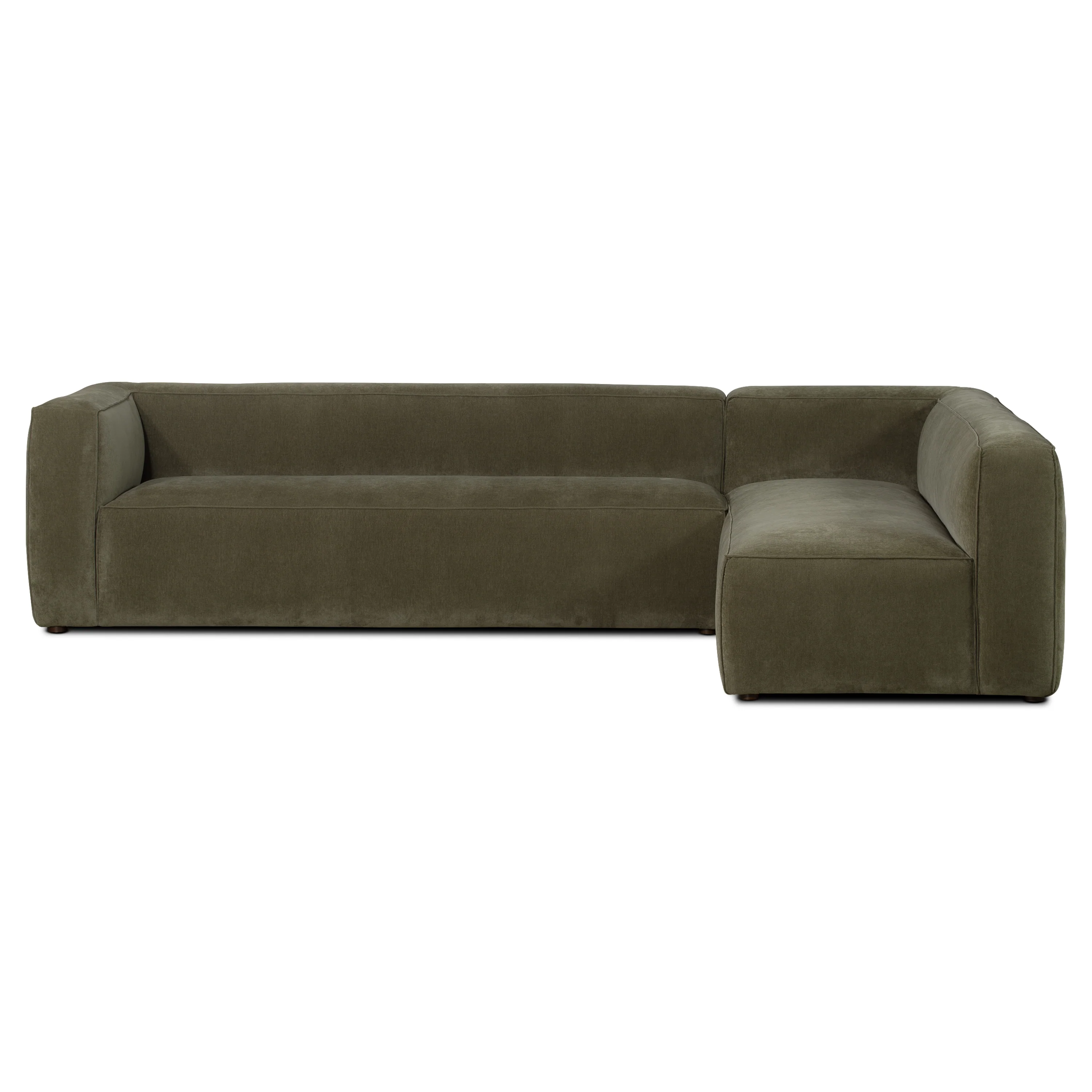 Piazza 124.5" L-Shaped Sectional | Lume Green - Image 4