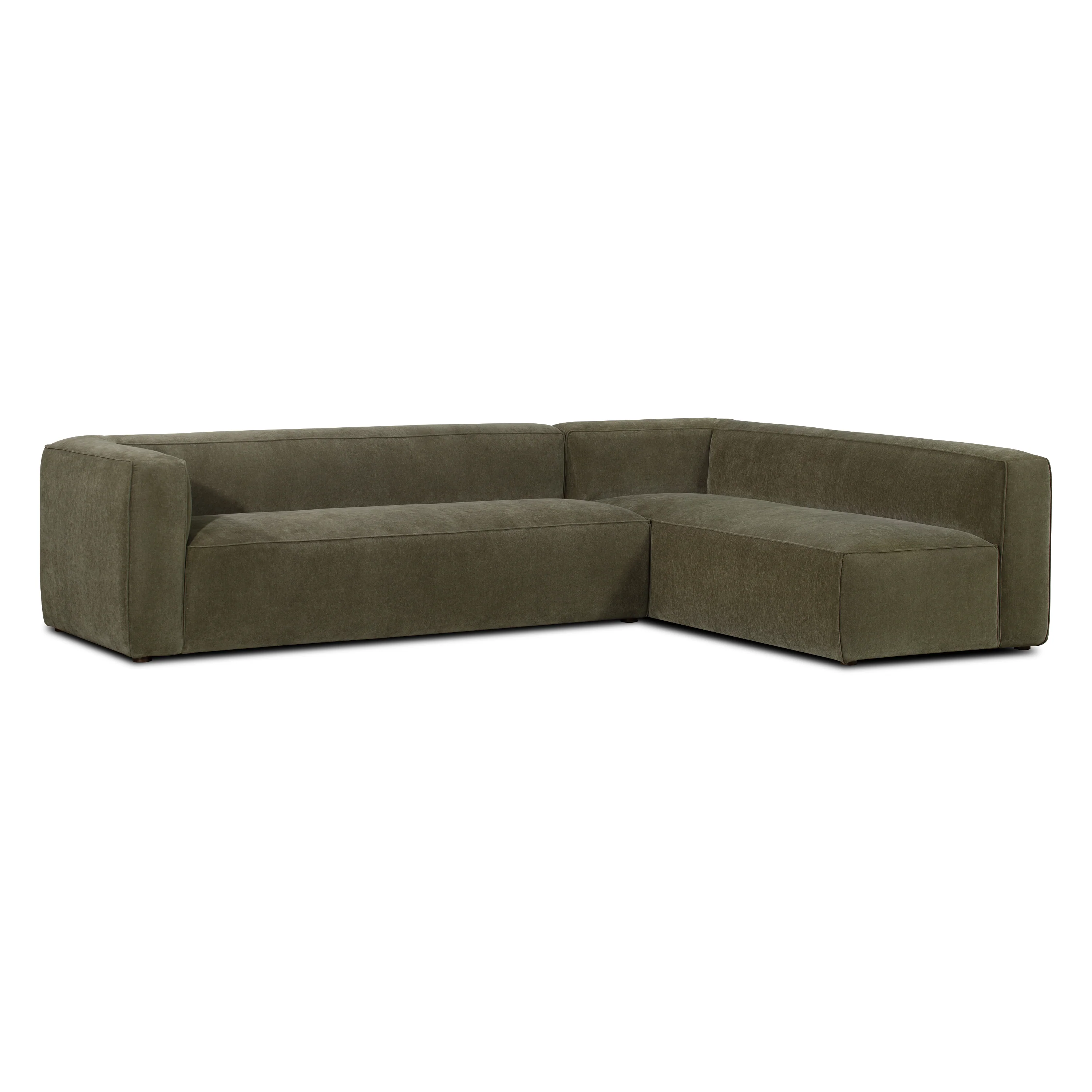 Piazza 124.5" L-Shaped Sectional | Lume Green - Image 5
