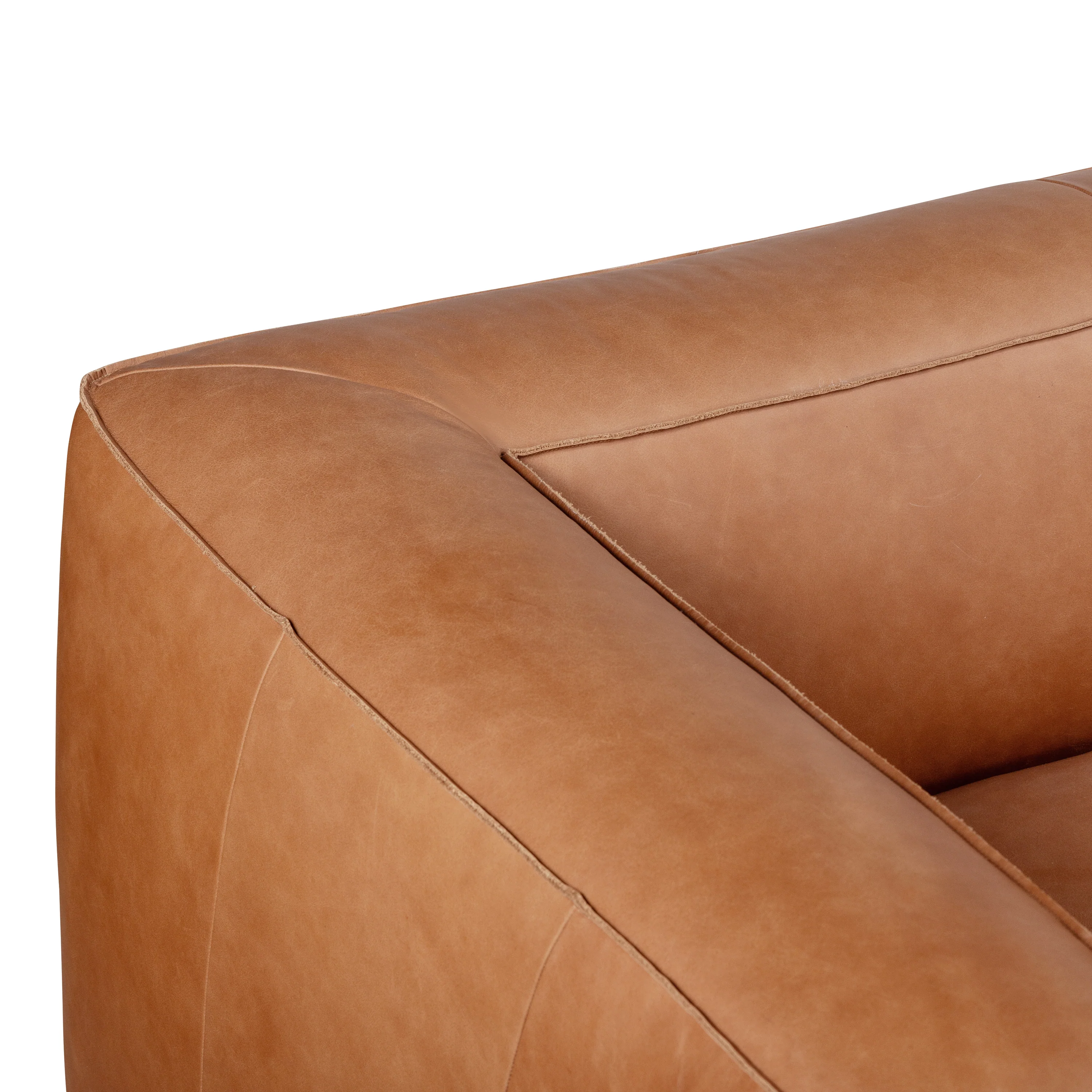 Piazza 95" Leather Sofa | Saddle Tan - Image 11