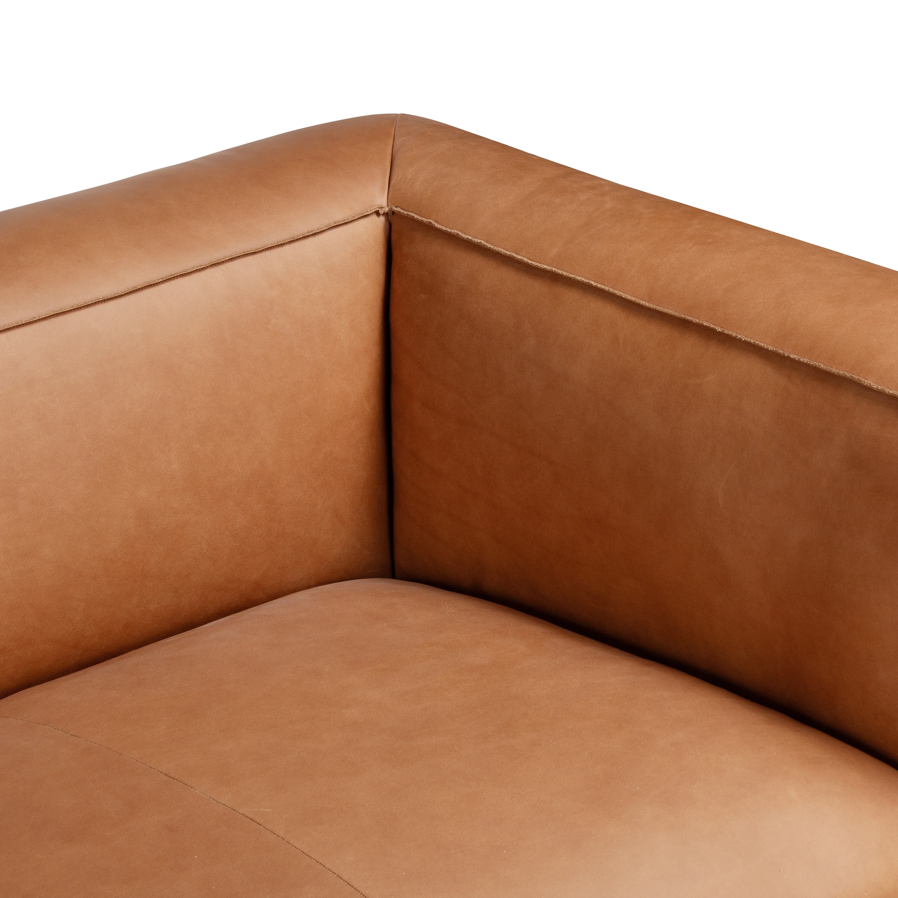 Piazza 95" Leather Sofa | Saddle Tan - Image 12