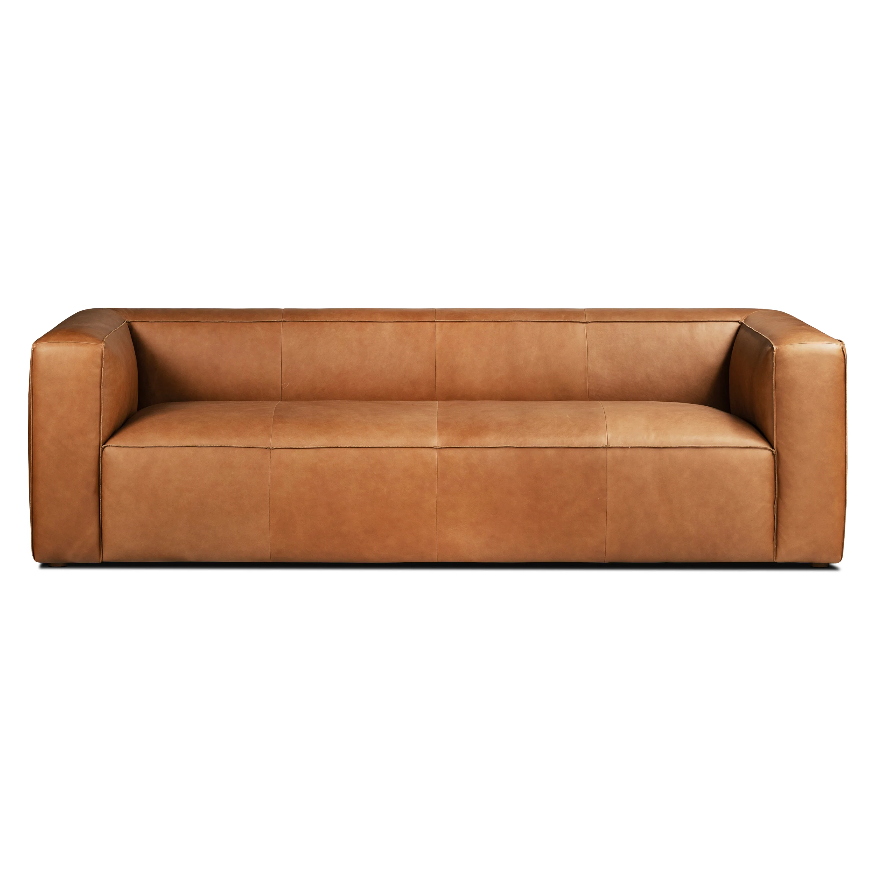 Piazza 95" Leather Sofa | Saddle Tan - Image 4