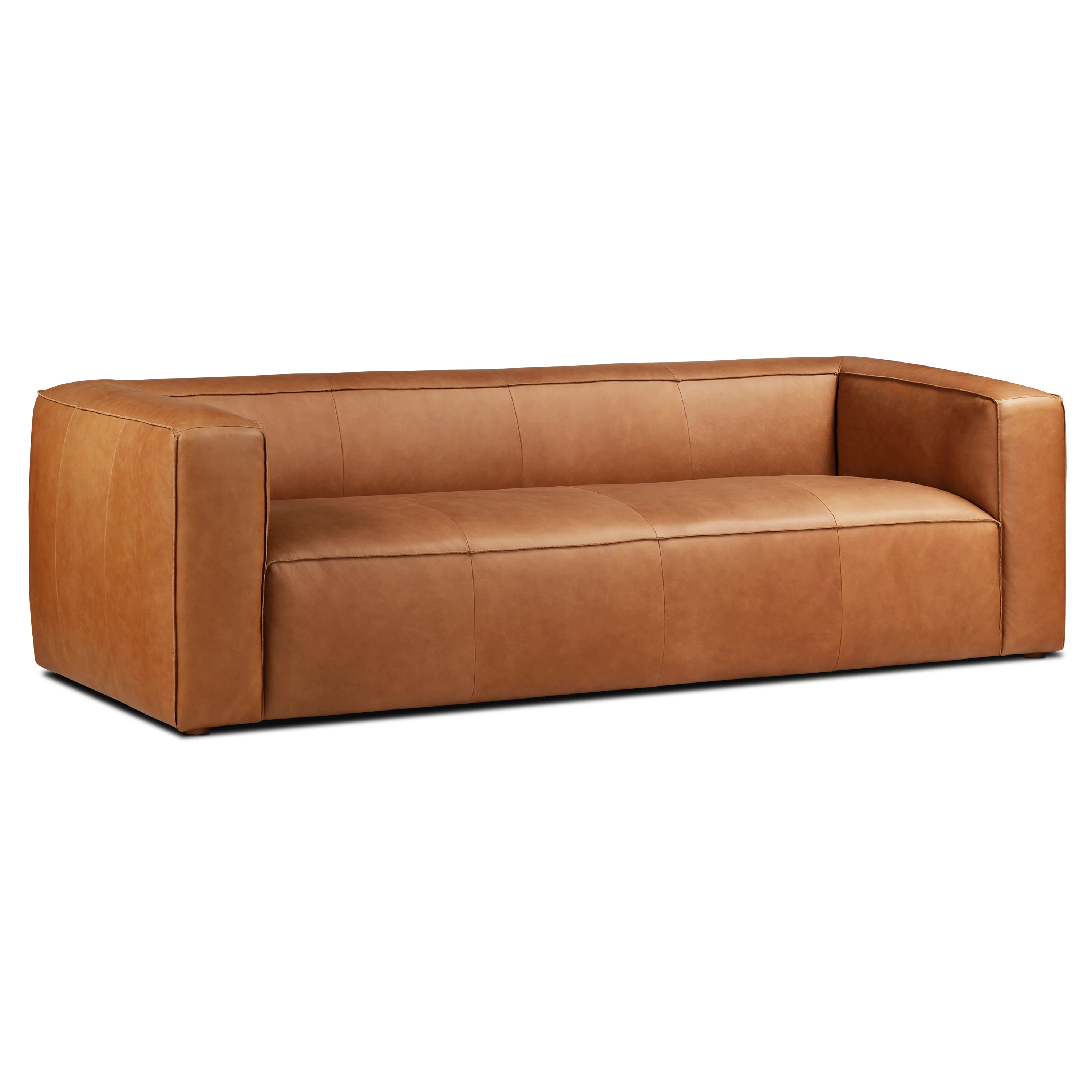 Piazza 95" Leather Sofa | Saddle Tan - Image 5