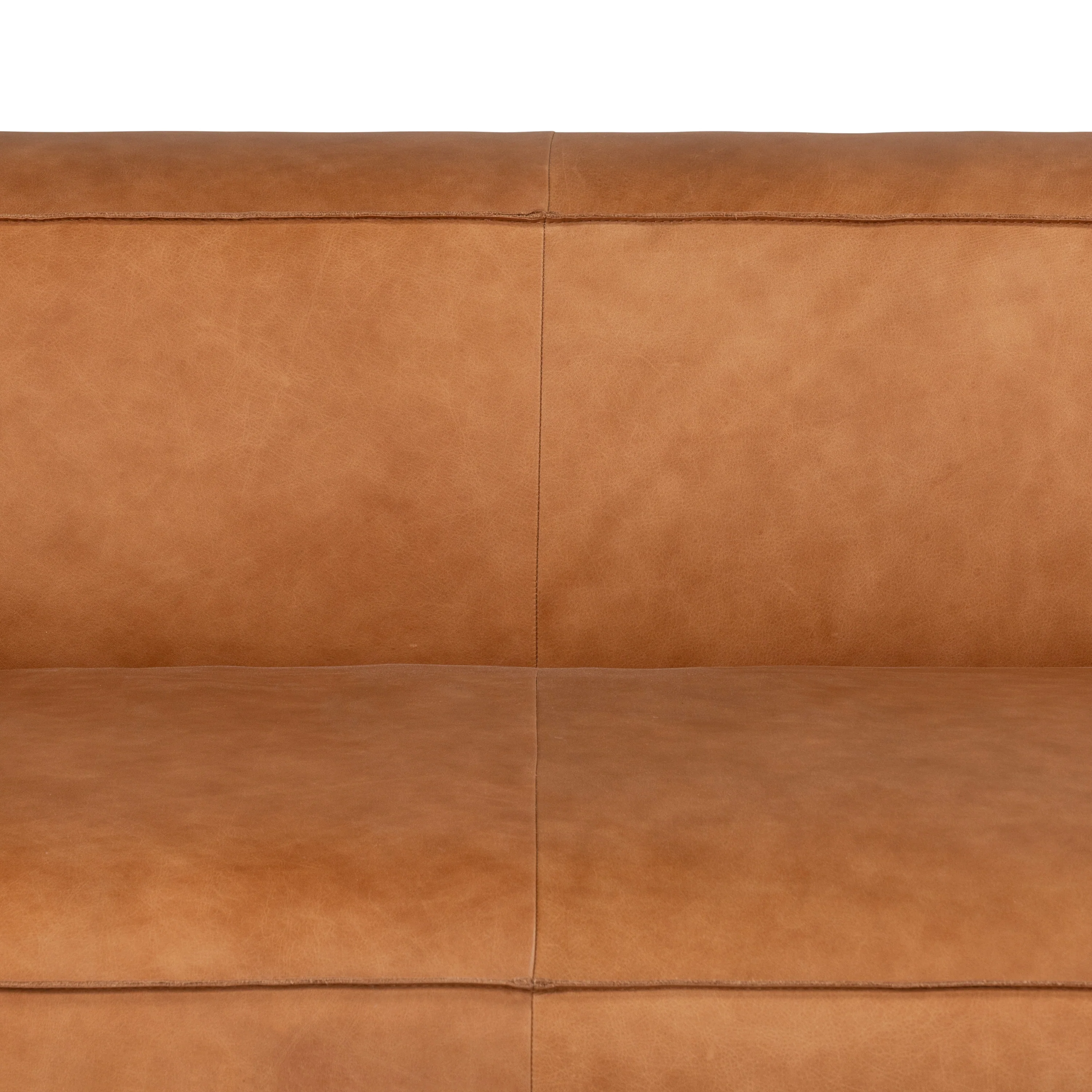 Piazza 123.5" Leather L-Shaped Corner Sectional Sofa | Saddle Tan - Image 12