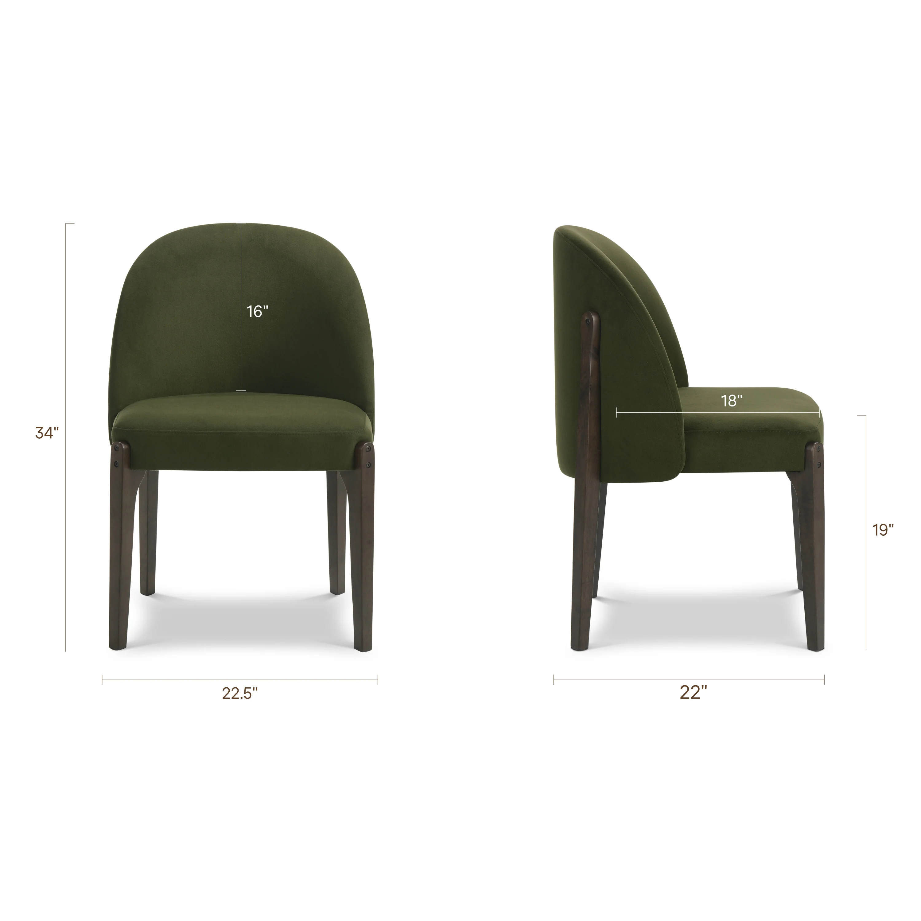 Pietta Dining Chair | Cedar Green | Set of 2 - Image 11