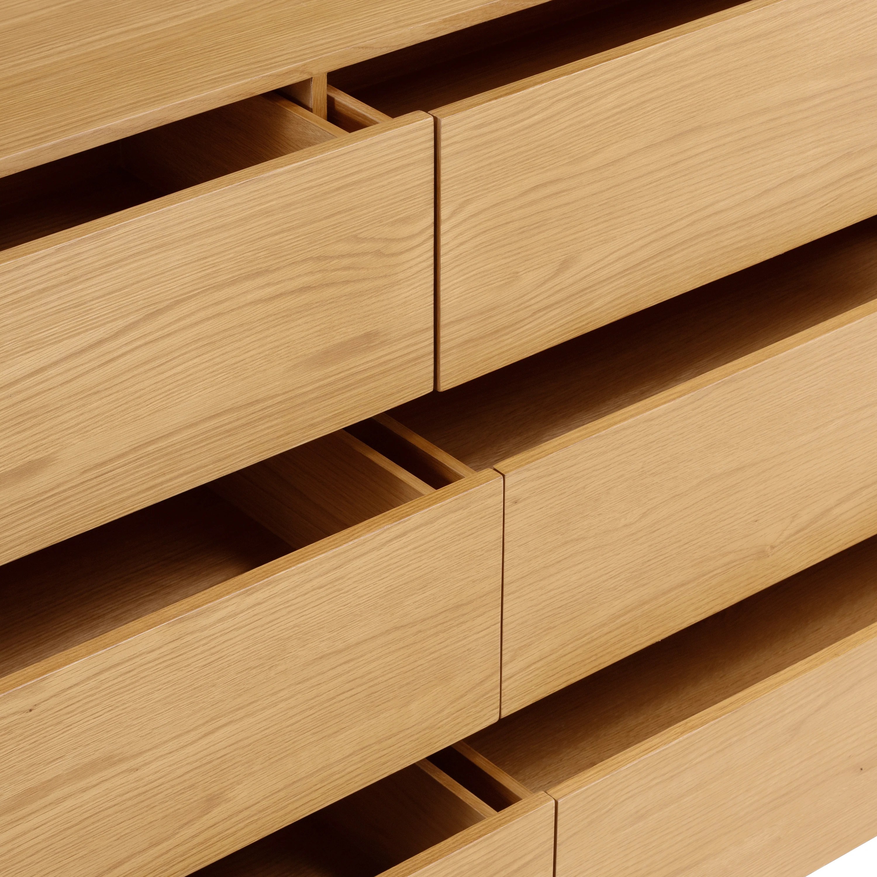 Pino 6 Drawer Dresser | Oak - Image 12