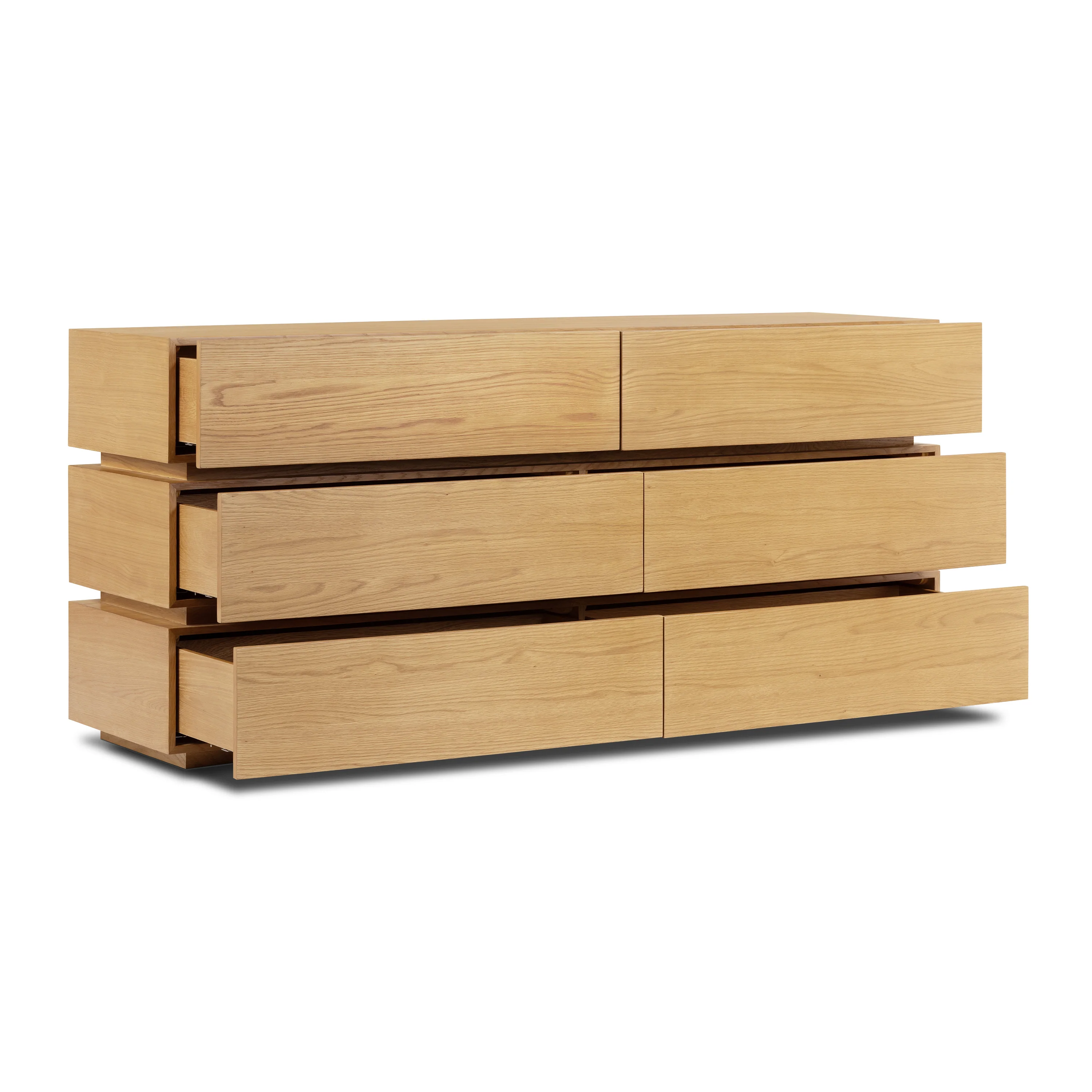 Pino 6 Drawer Dresser | Oak - Image 5