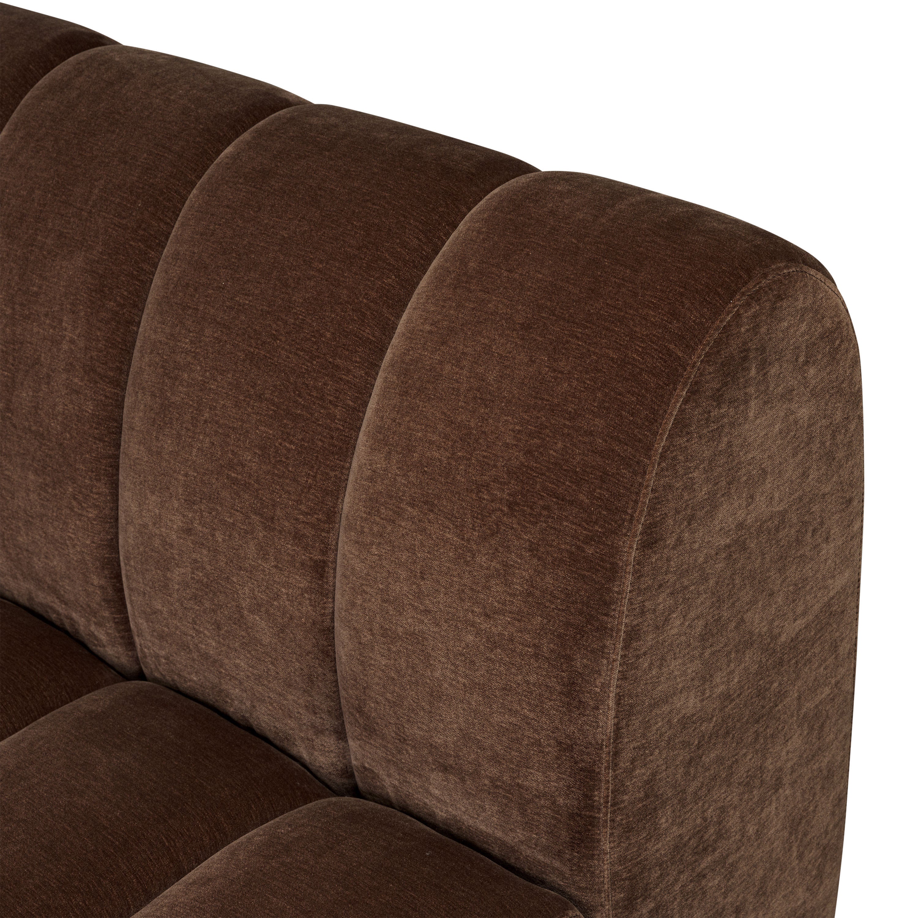 Pomona 125" Left-Facing Bumper Sectional | Bronzer Brown - Image 11