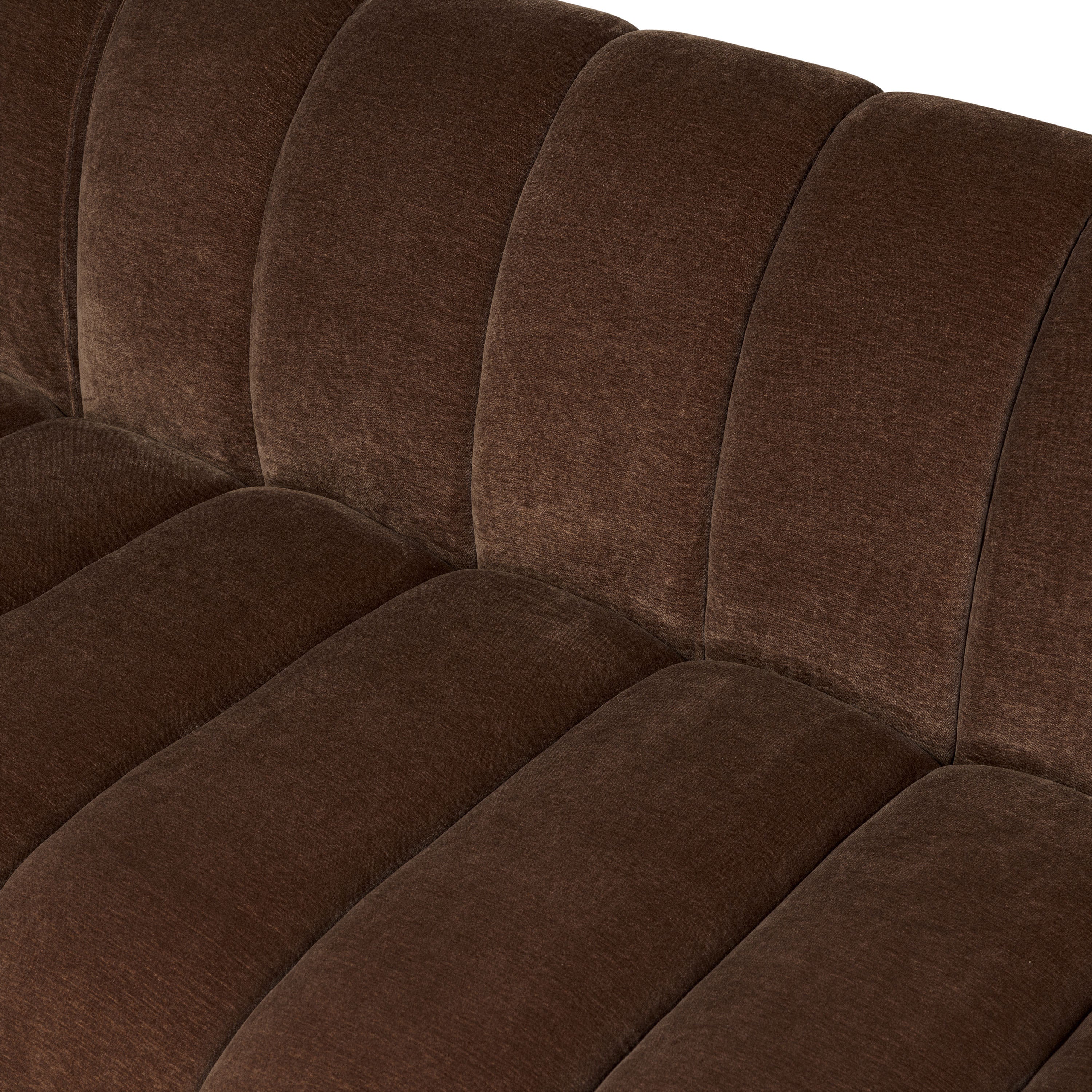 Pomona 125" Left-Facing Bumper Sectional | Bronzer Brown - Image 12