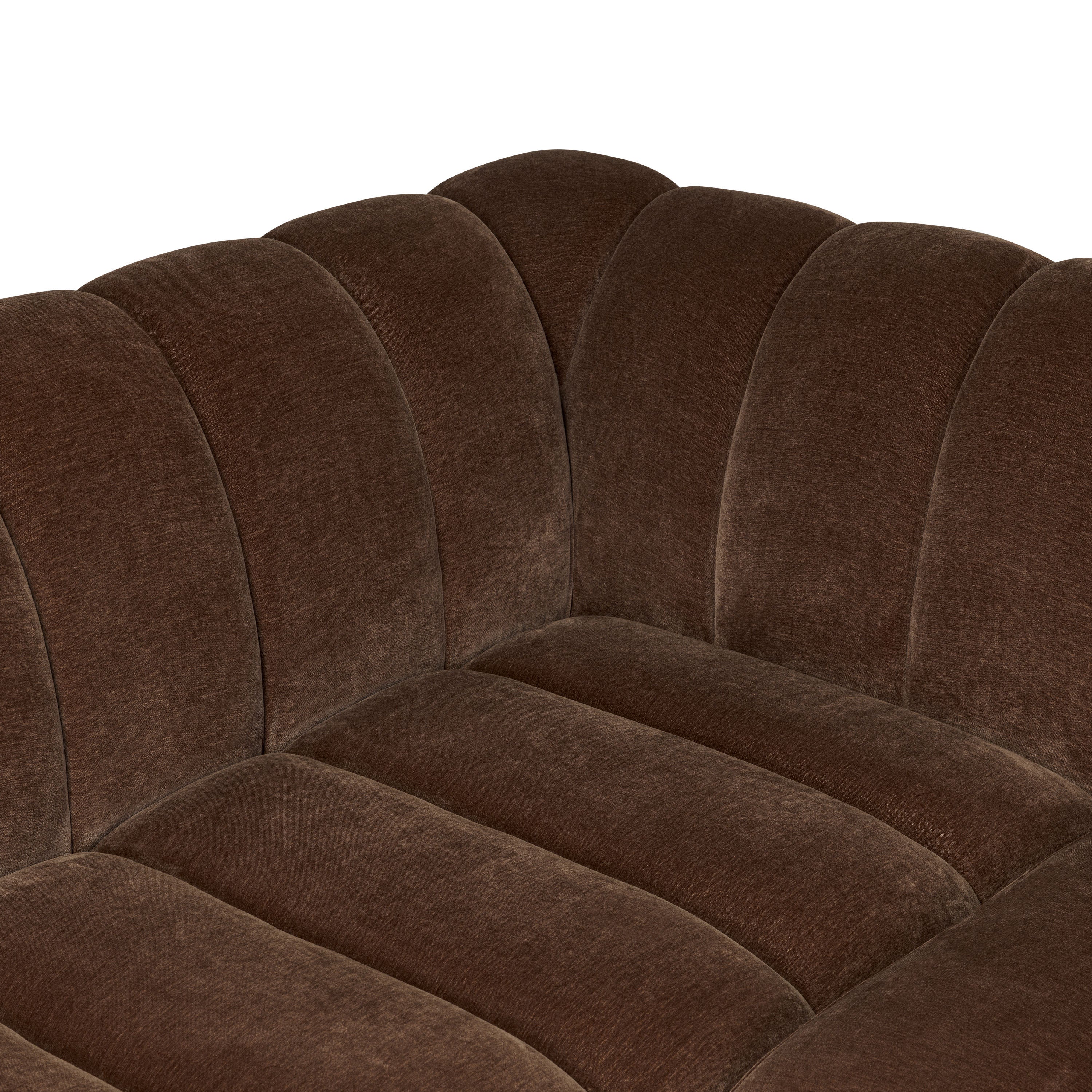 Pomona 125" Left-Facing Bumper Sectional | Bronzer Brown - Image 13