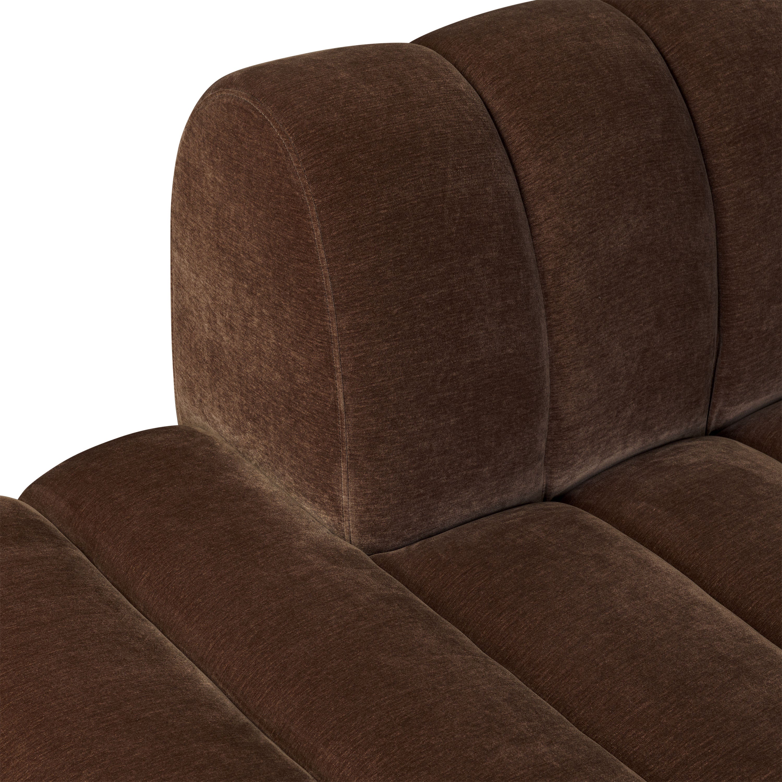 Pomona 125" Left-Facing Bumper Sectional | Bronzer Brown - Image 14