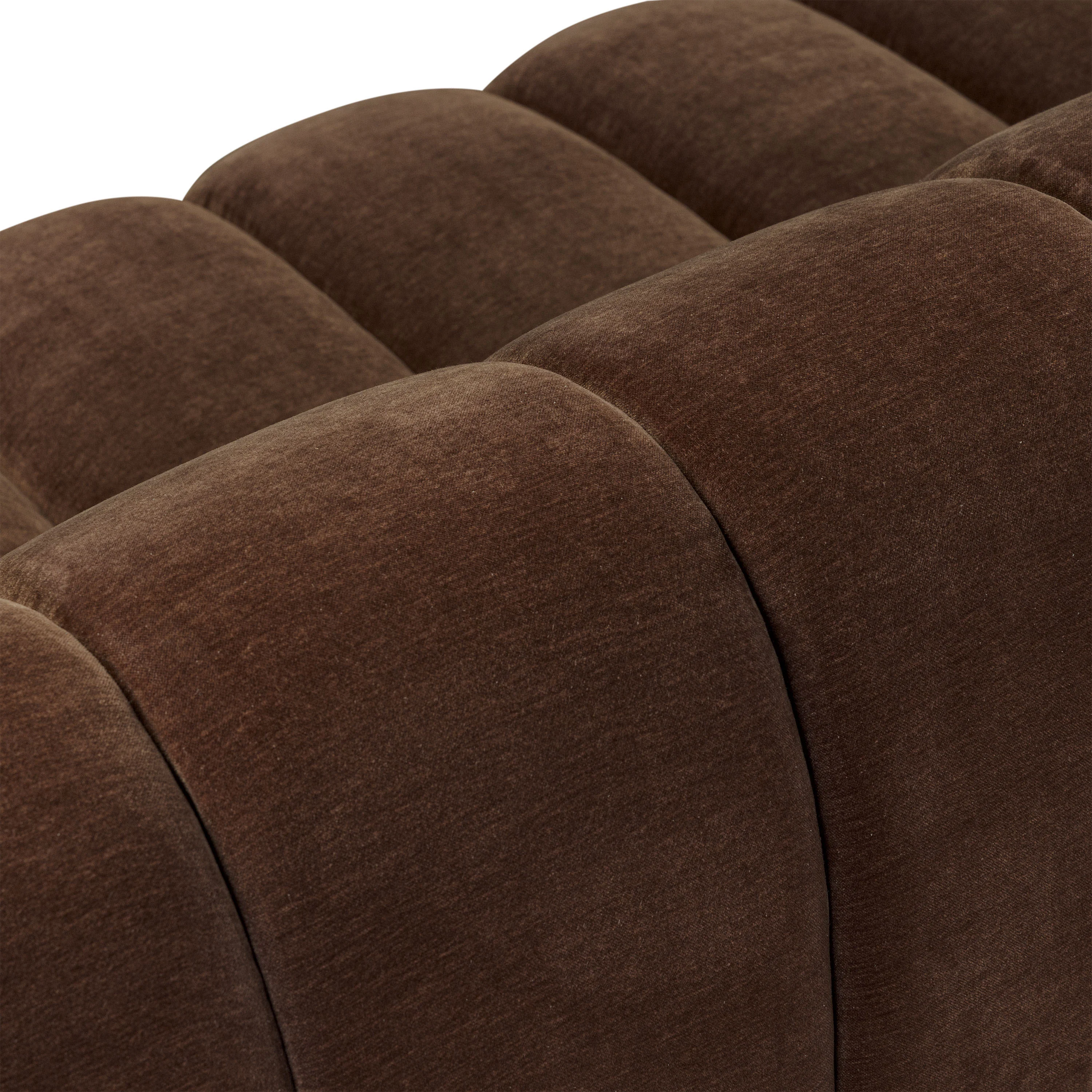 Pomona 125" Left-Facing Bumper Sectional | Bronzer Brown - Image 15
