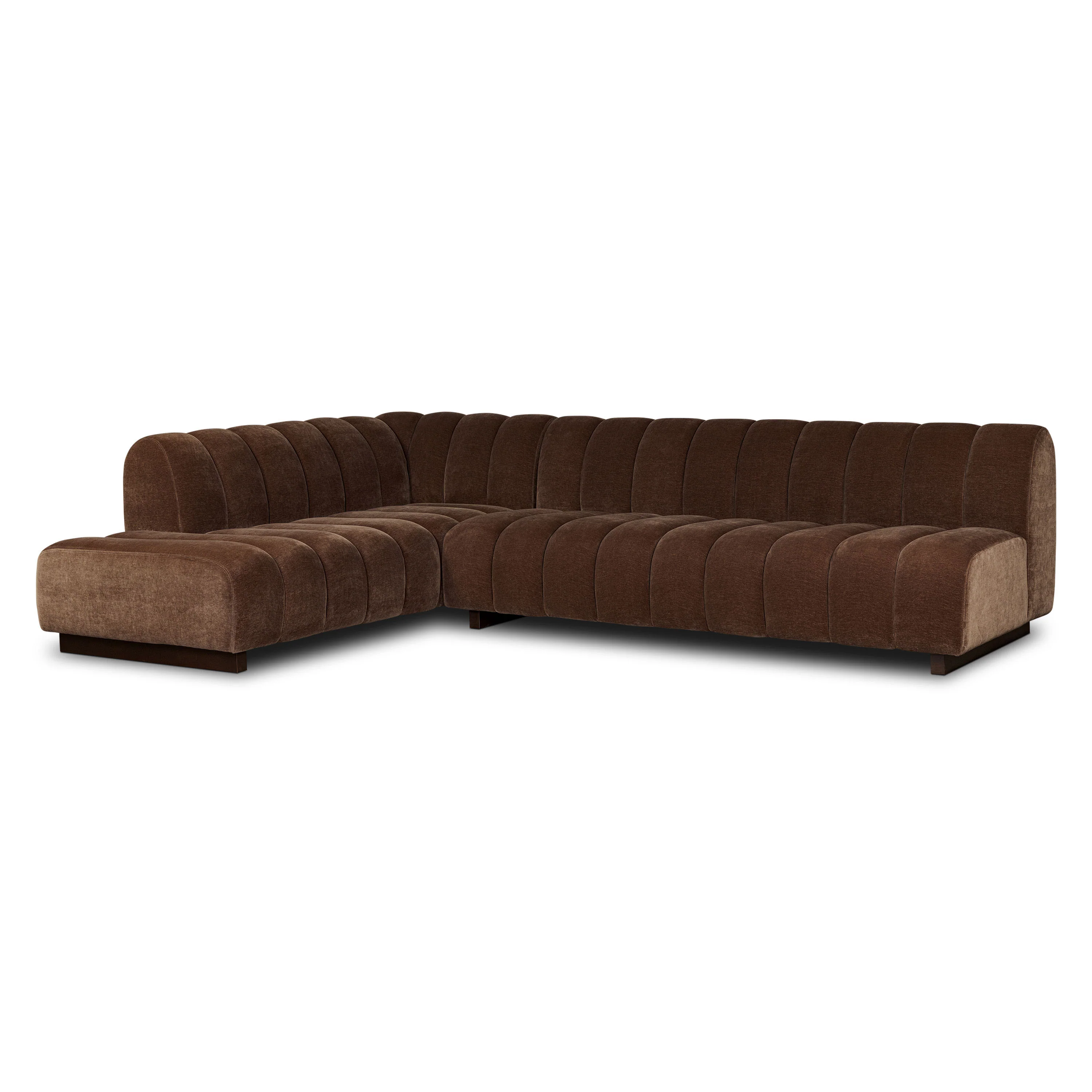 Pomona 125" Left-Facing Bumper Sectional | Bronzer Brown - Image 5