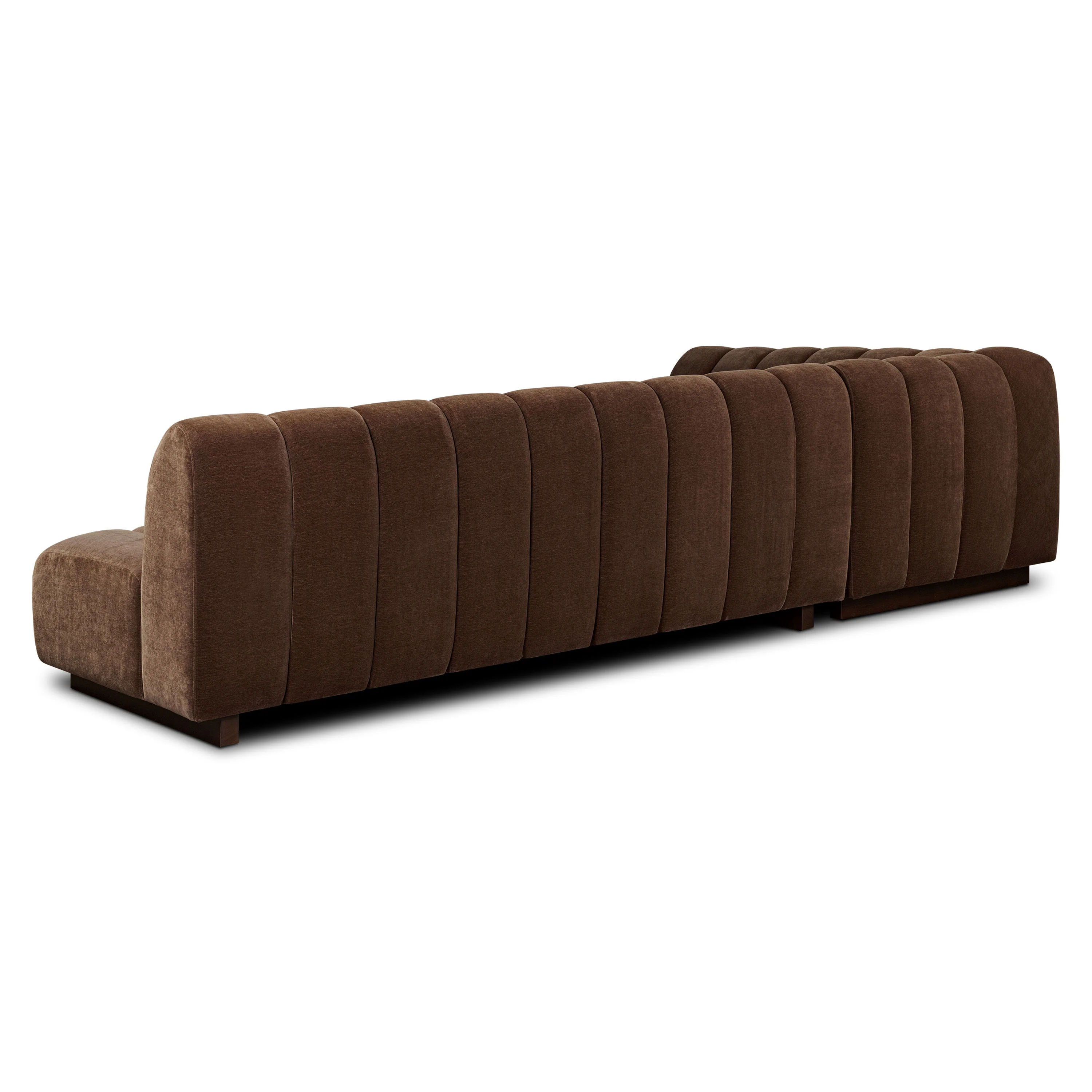Pomona 125" Left-Facing Bumper Sectional | Bronzer Brown - Image 7