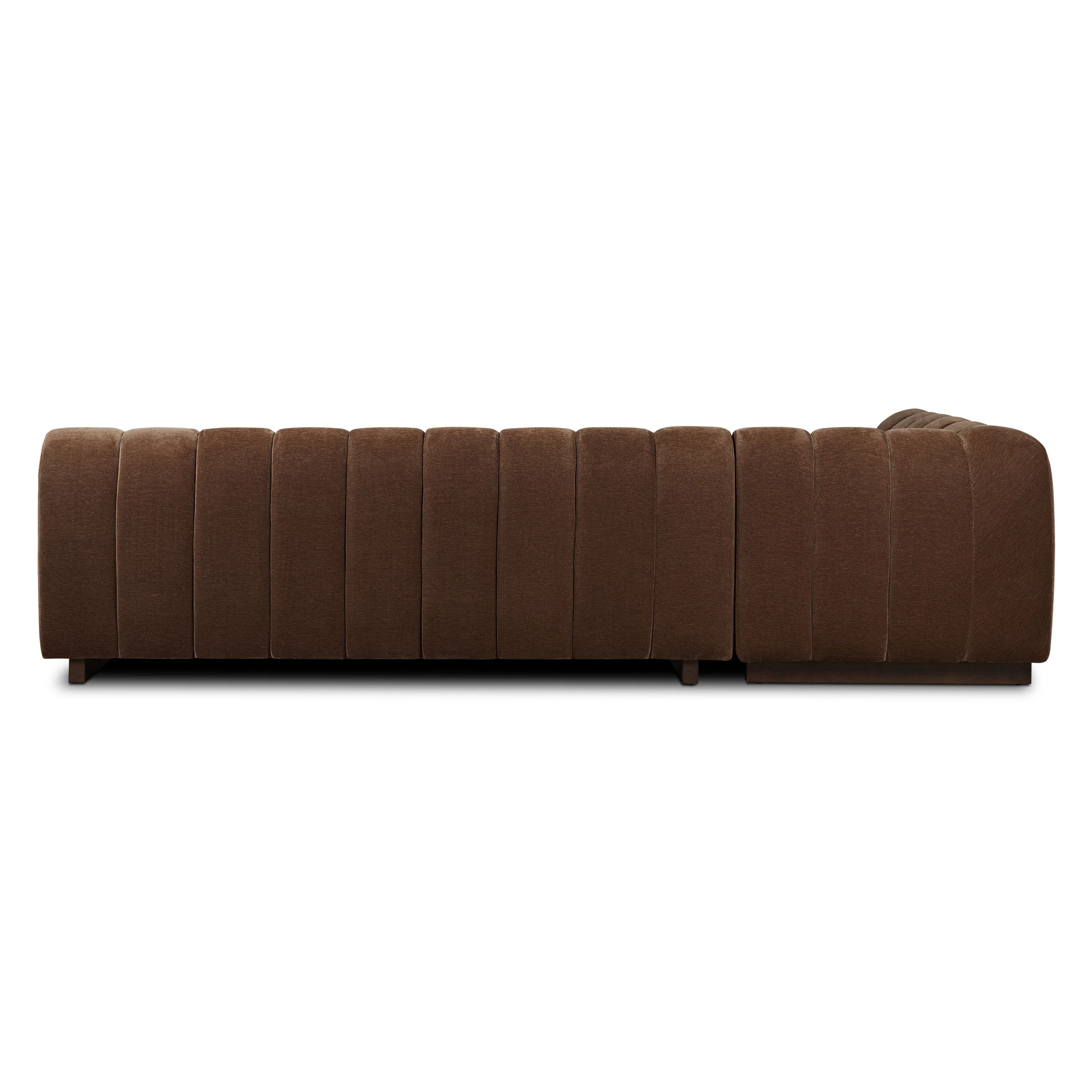 Pomona 125" Left-Facing Bumper Sectional | Bronzer Brown - Image 8