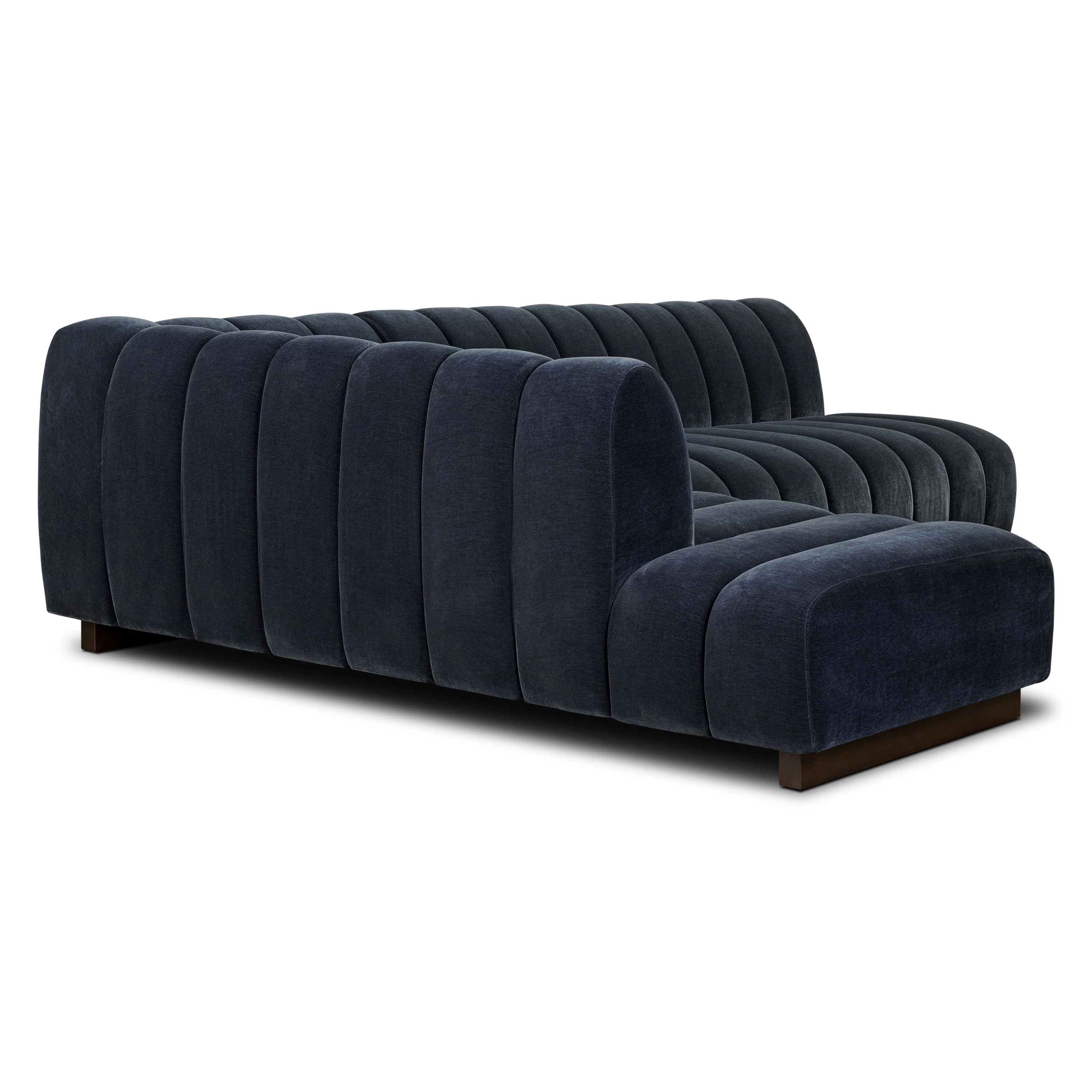 Pomona 125" Left-Facing Bumper Sectional | Mystic Blue - Image 6