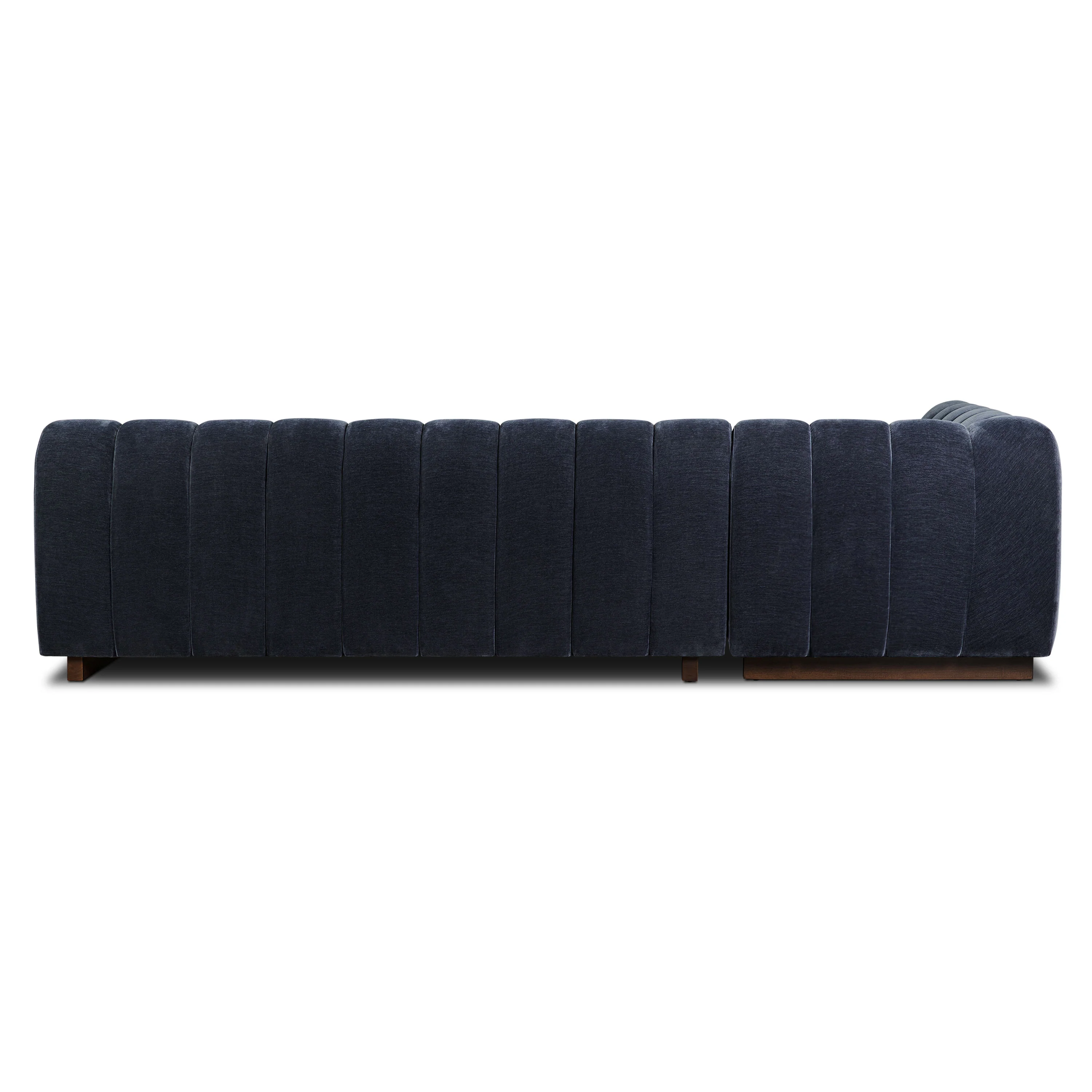 Pomona 125" Left-Facing Bumper Sectional | Mystic Blue - Image 8