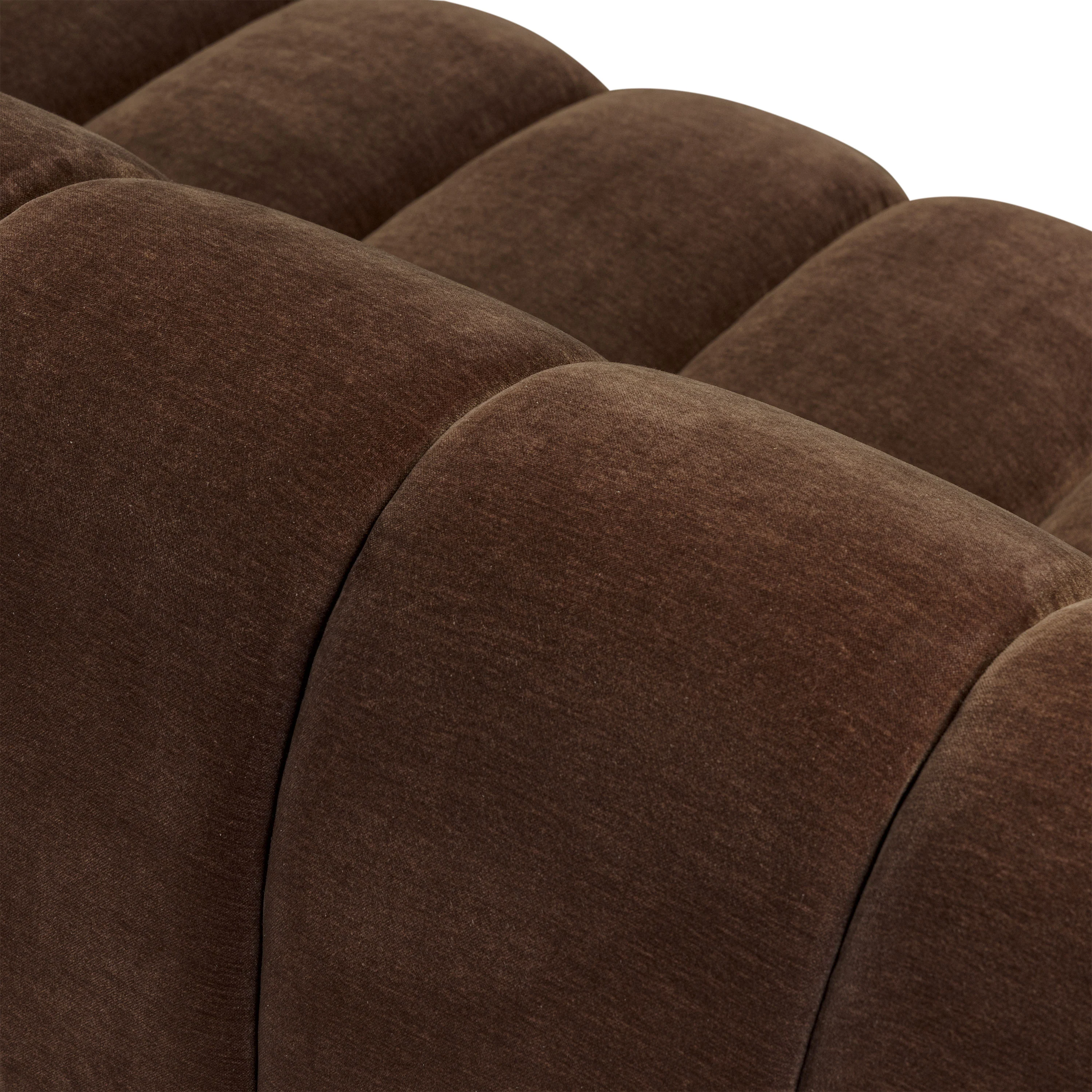 Pomona 125" Right-Facing Bumper Sectional | Bronzer Brown - Image 15