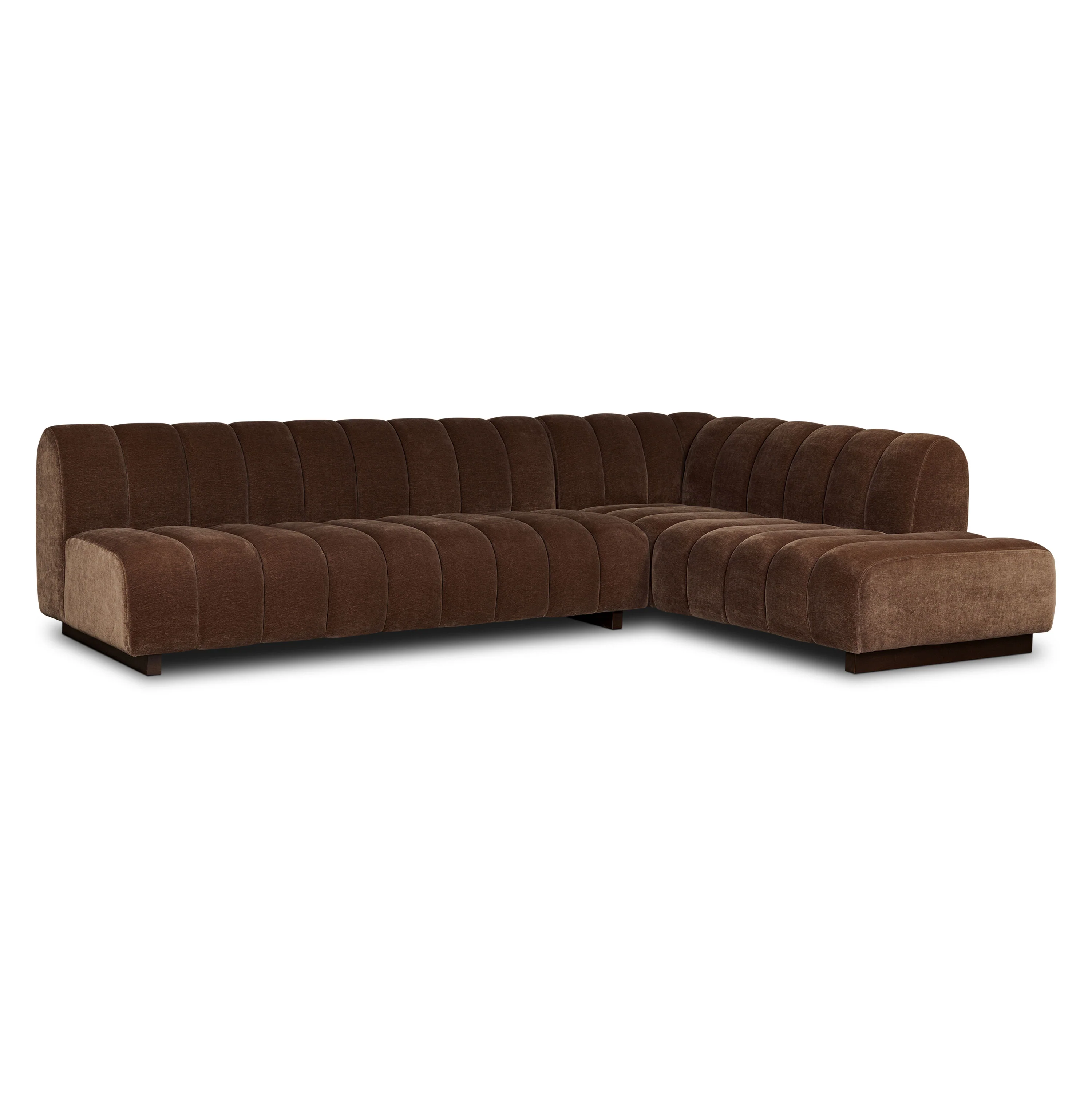 Pomona 125" Right-Facing Bumper Sectional | Bronzer Brown - Image 5