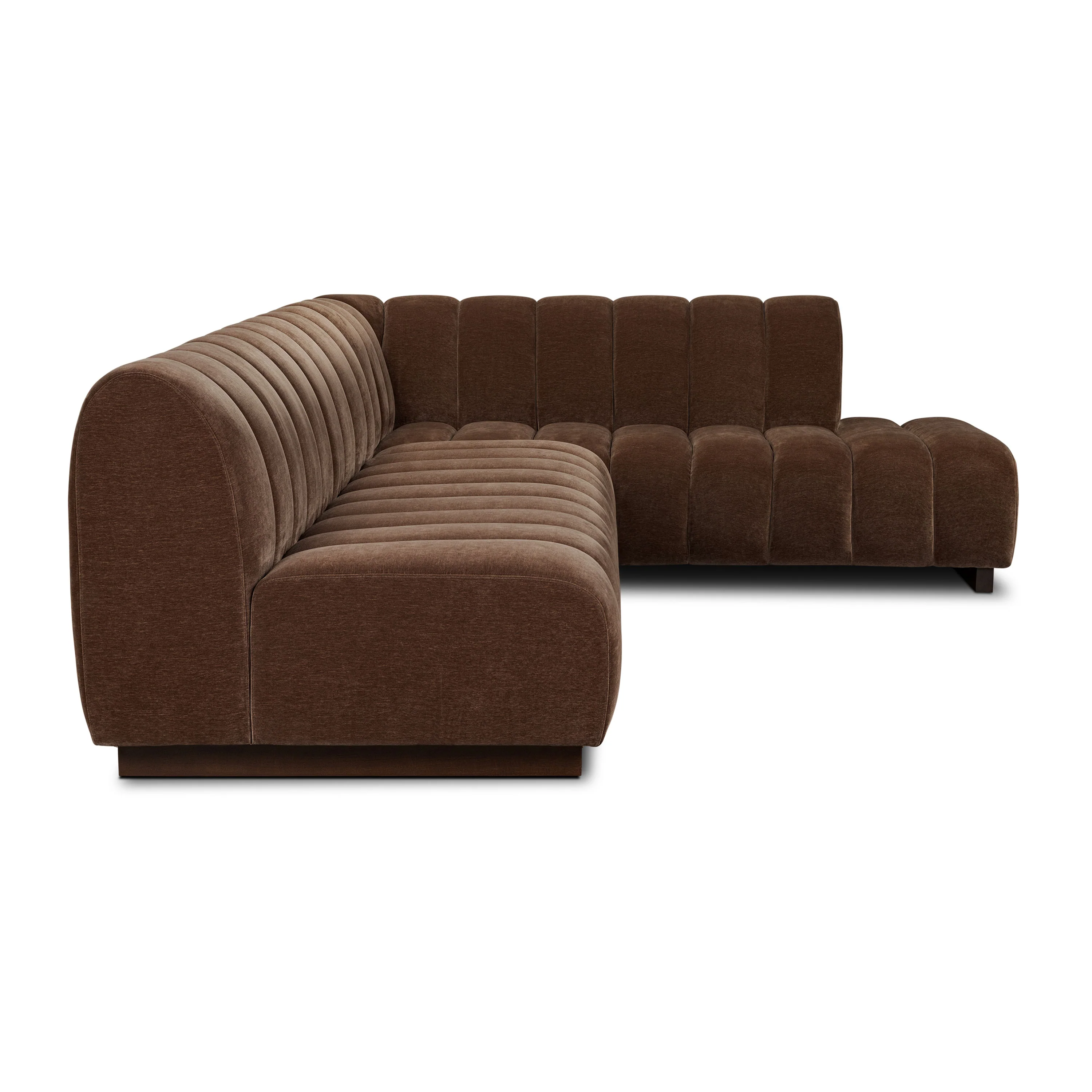 Pomona 125" Right-Facing Bumper Sectional | Bronzer Brown - Image 6