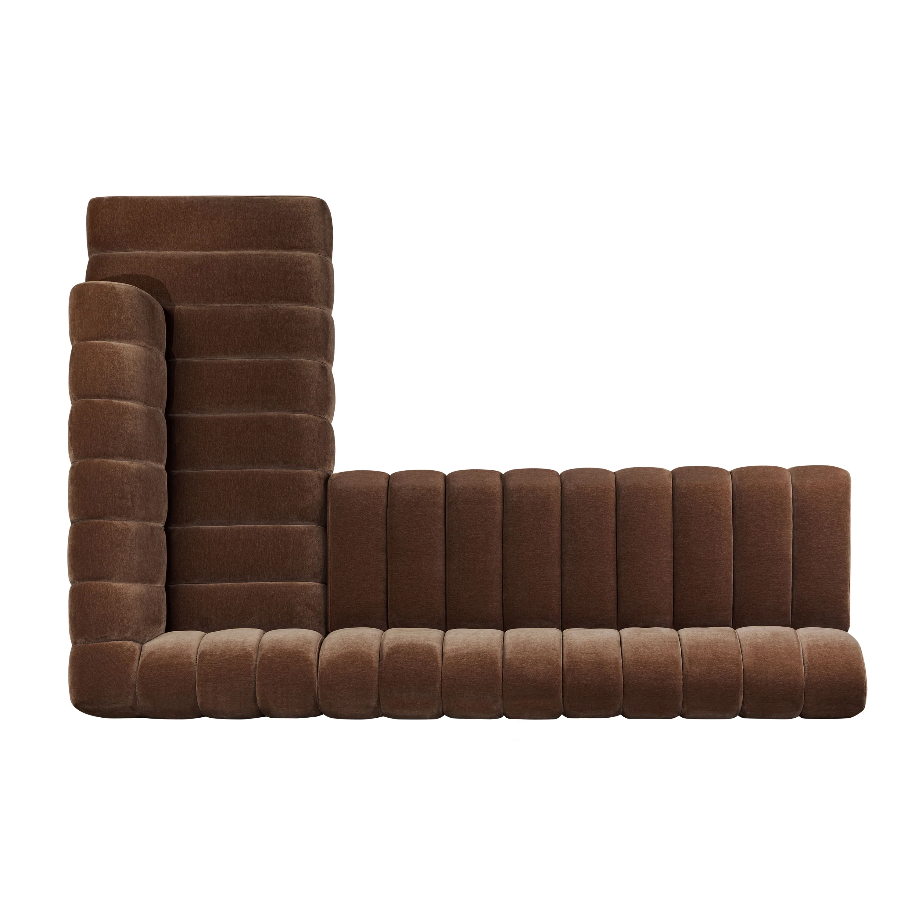 Pomona 125" Right-Facing Bumper Sectional | Bronzer Brown - Image 9