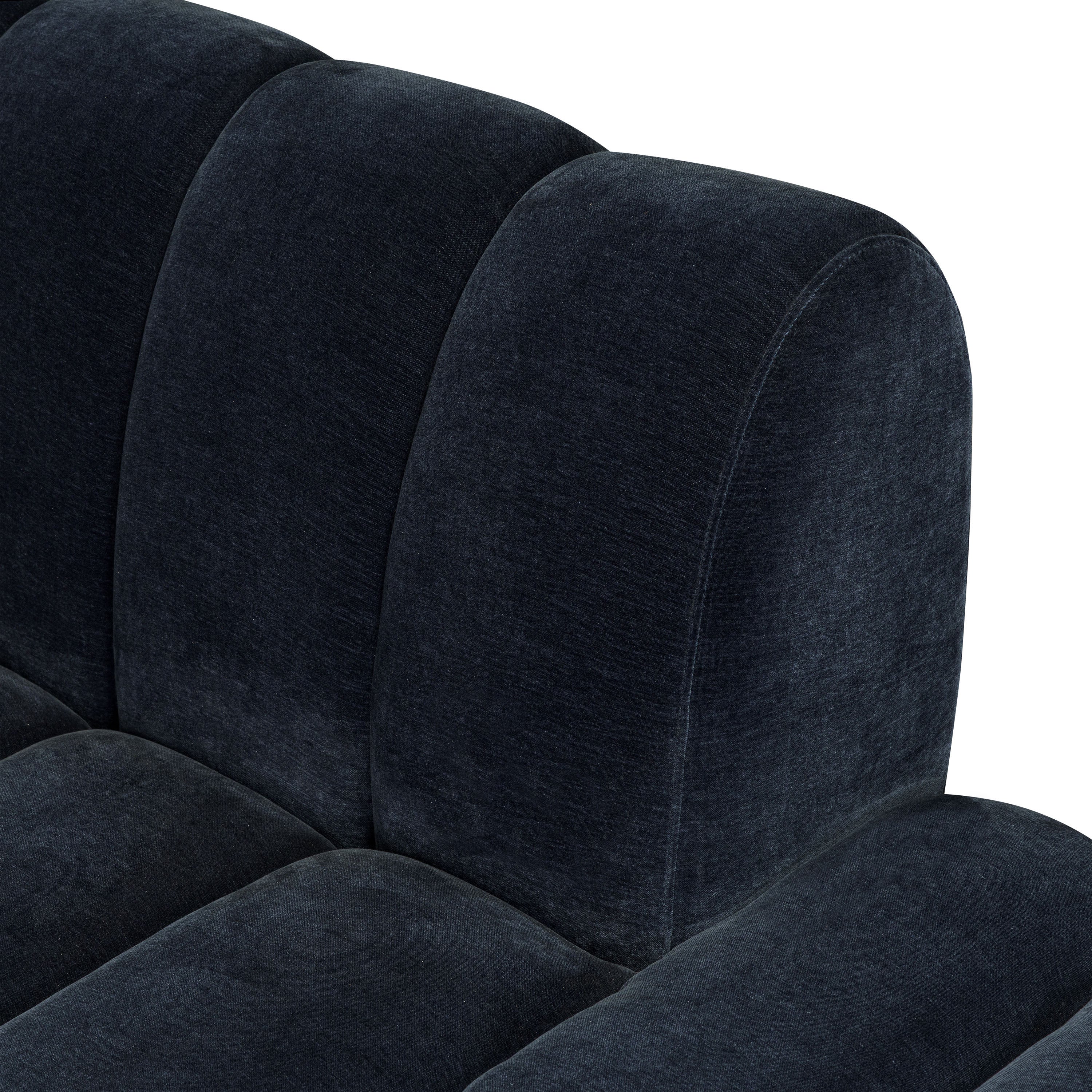 Pomona 125" Right-Facing Bumper Sectional | Mystic Blue - Image 11