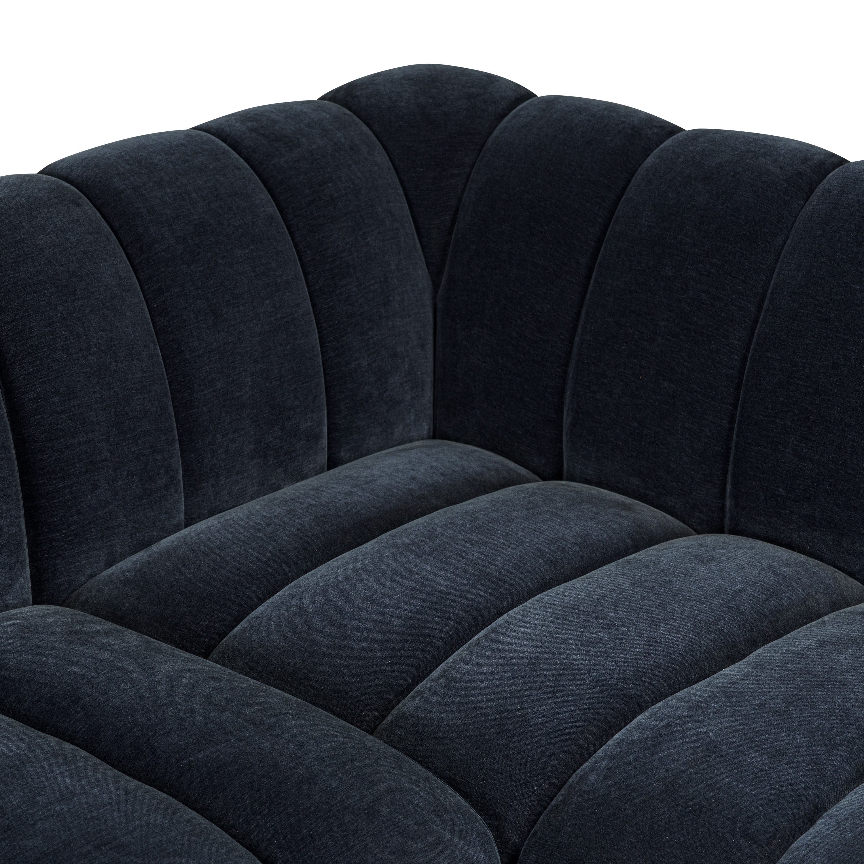 Pomona 125" Right-Facing Bumper Sectional | Mystic Blue - Image 13