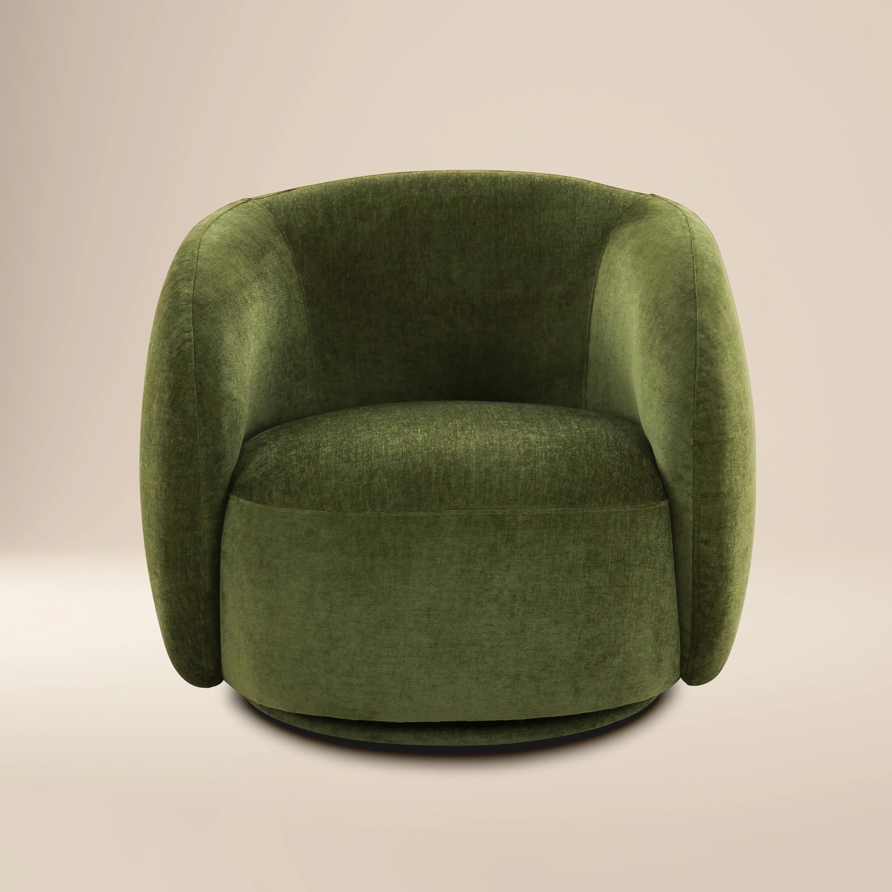 Poole Swivel Lounge Chair | Distressed Green Velvet
