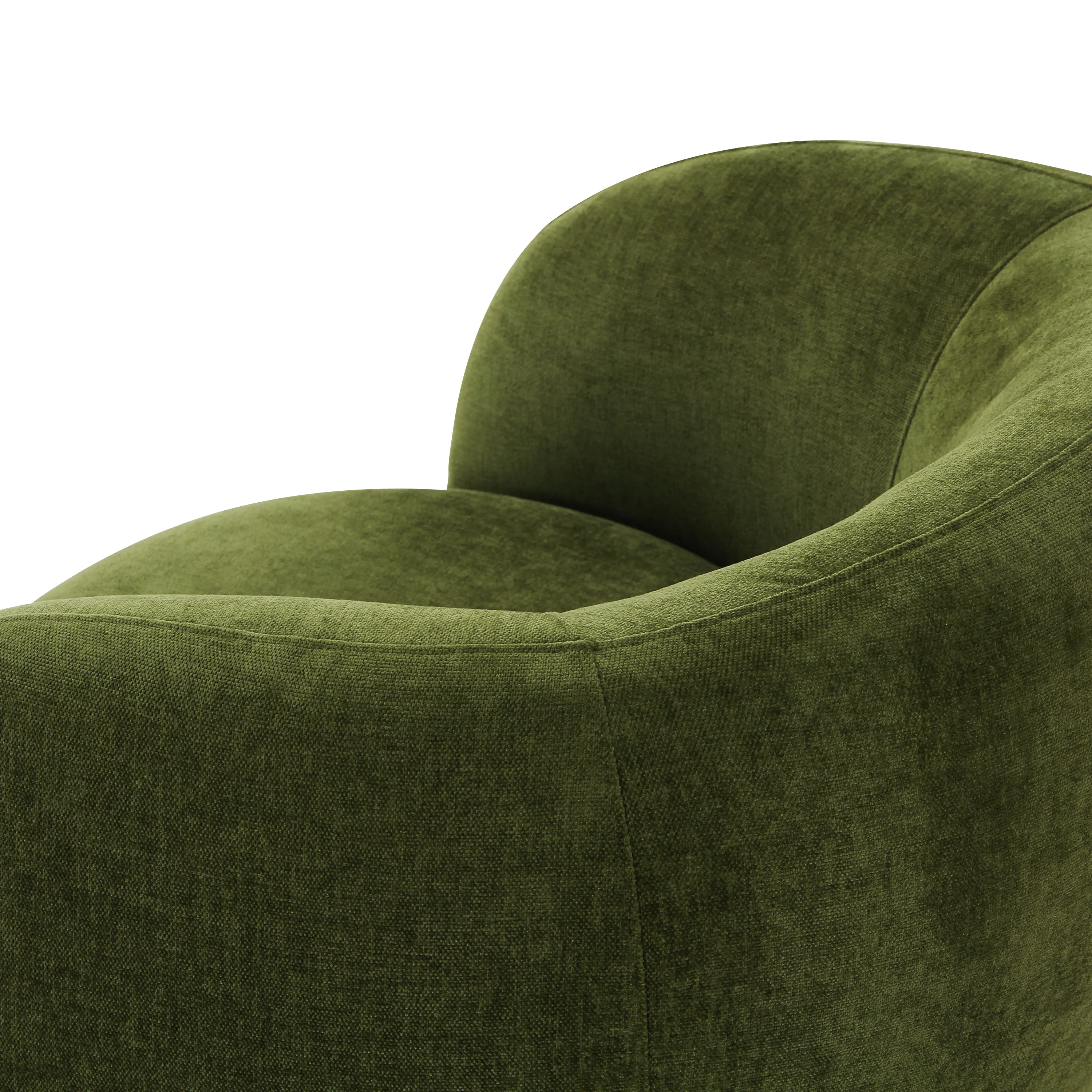 Poole Swivel Lounge Chair | Distressed Green Velvet - Image 10