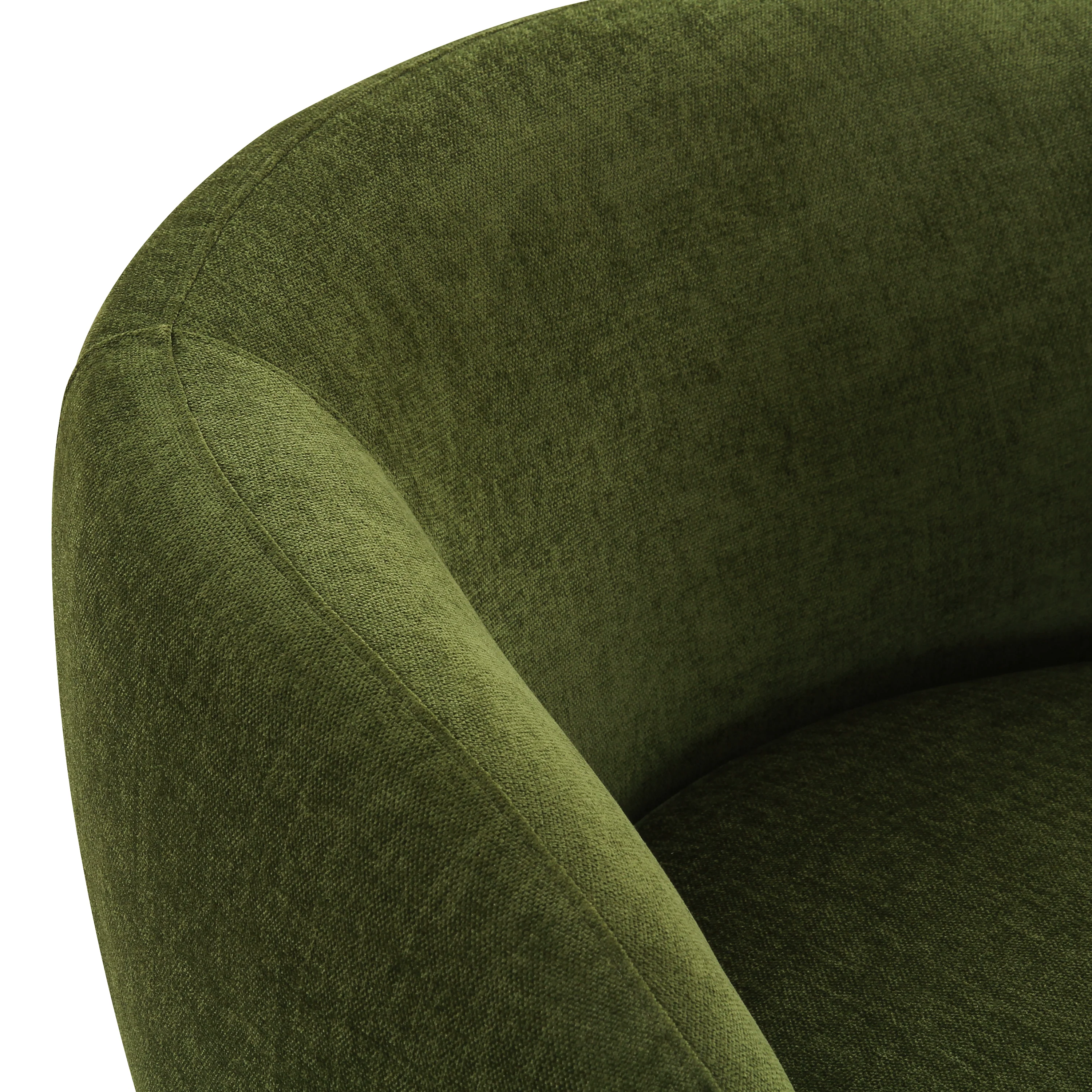 Poole Swivel Lounge Chair | Distressed Green Velvet - Image 8