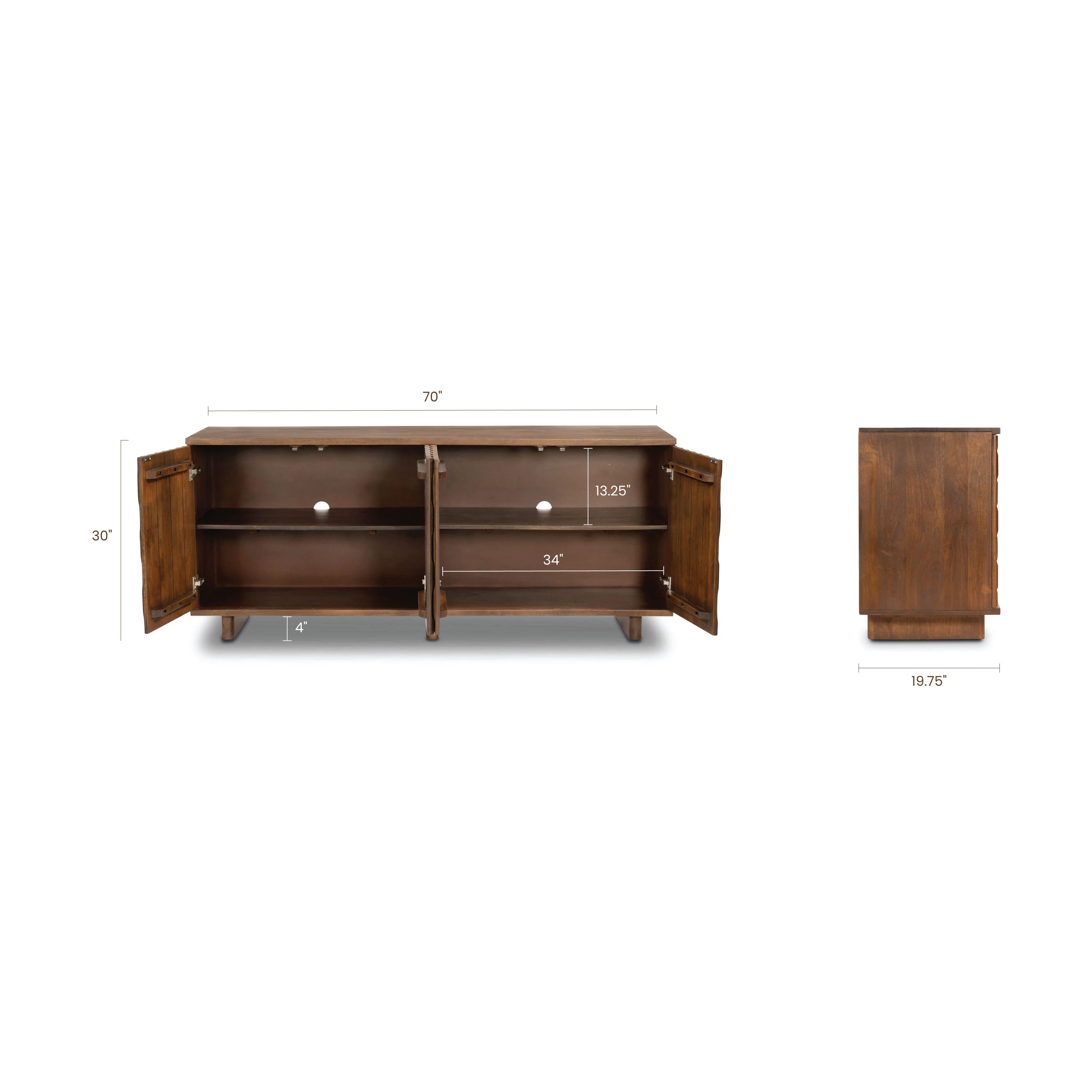 Prism 70" Sideboard | English Walnut - Image 11