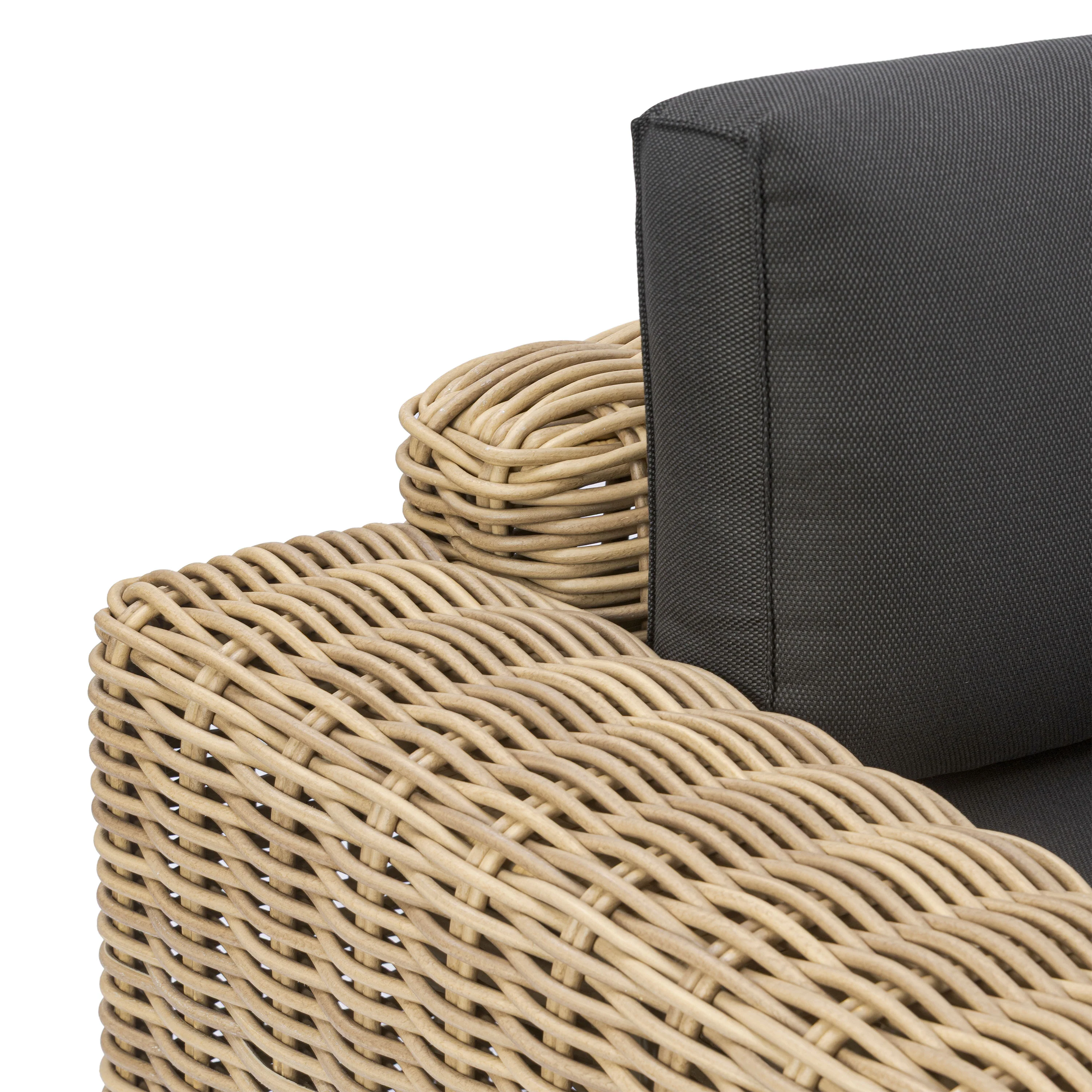 Puglia 3 Seat Sofa | Dark Grey - Image 10