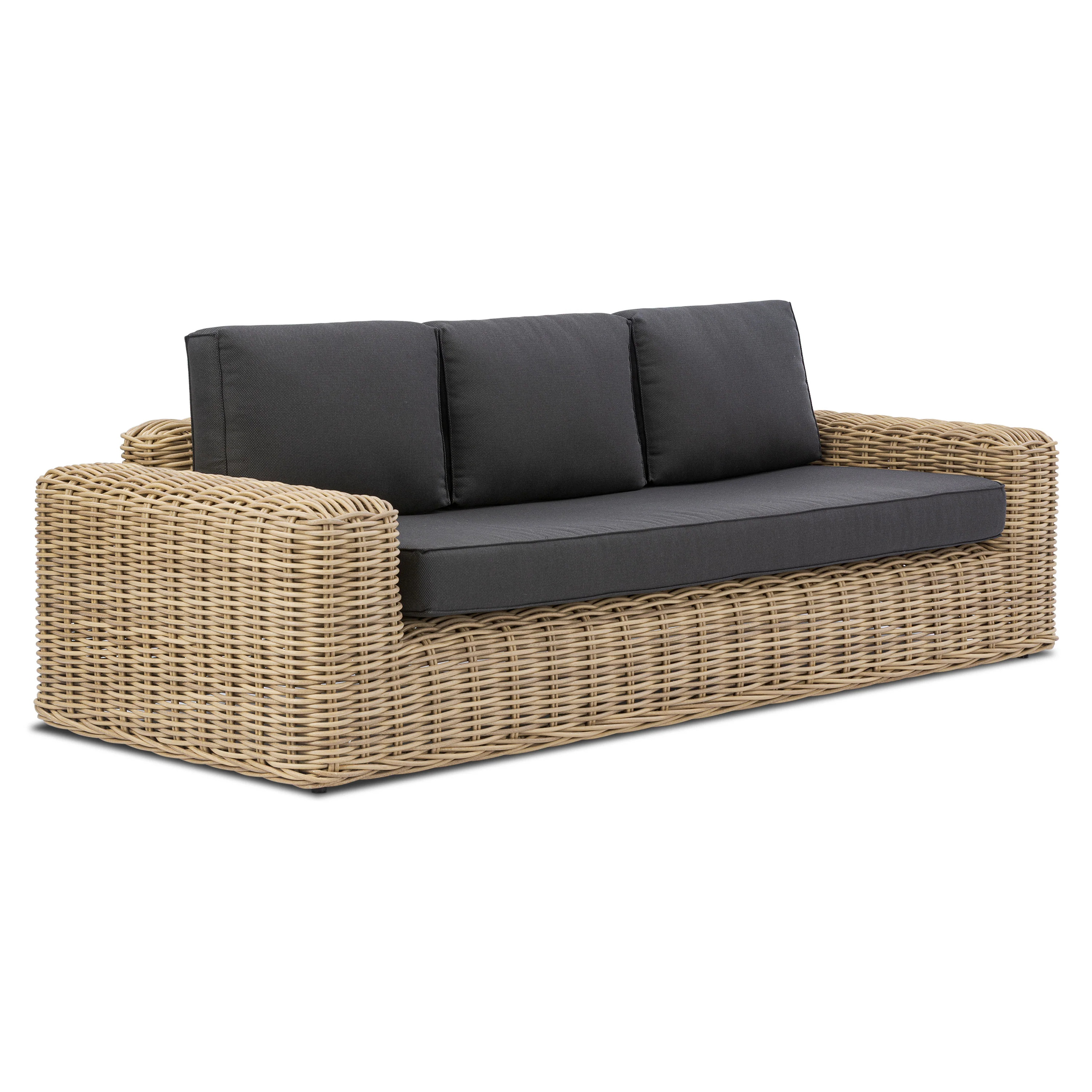 Puglia 3 Seat Sofa | Dark Grey - Image 3