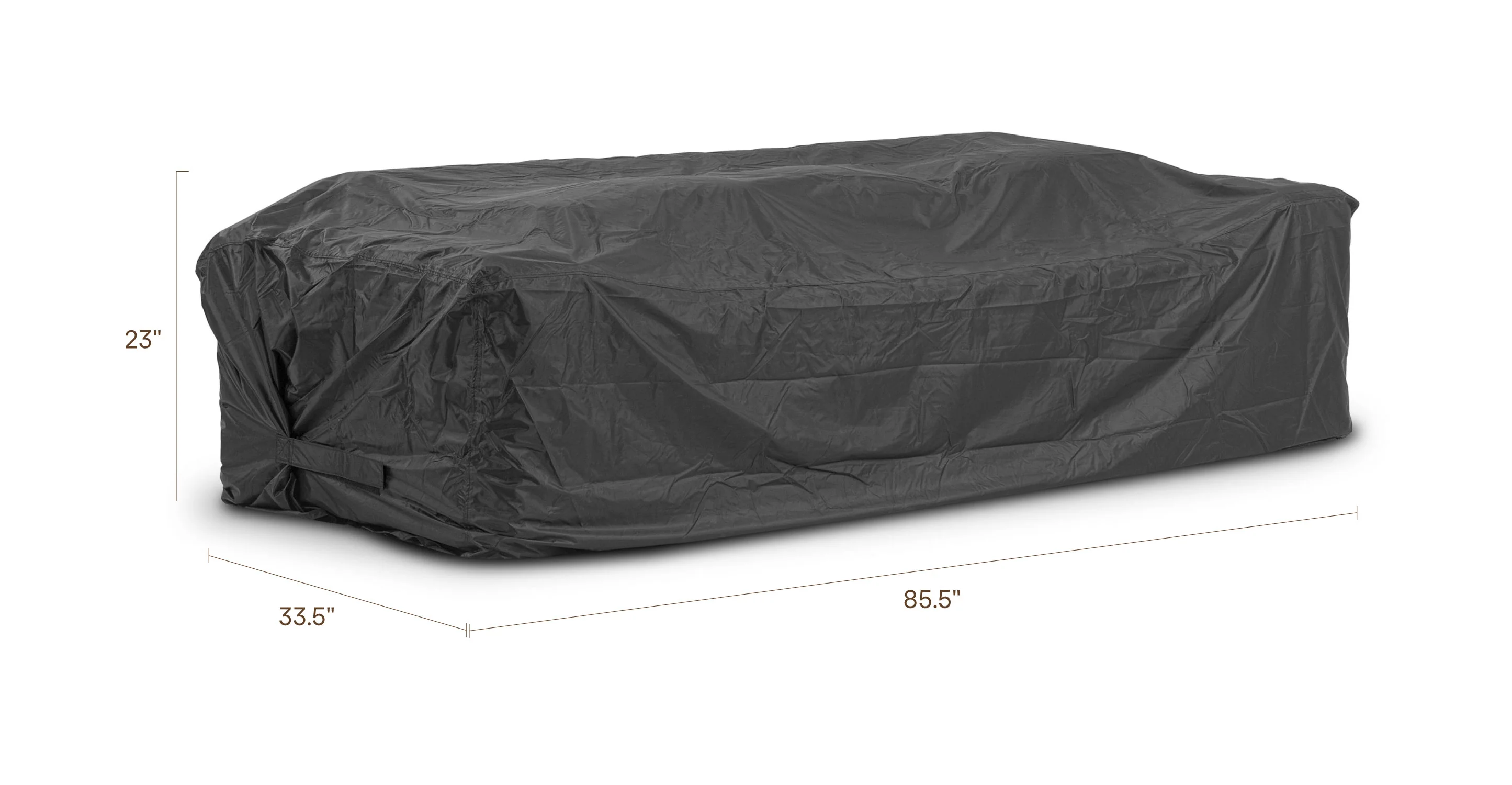 Puglia 85.5" Sofa - Protective Cover | Black - Image 8