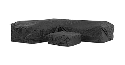 Puglia 90"x100" Corner Sectional Set - Protective Cover | Black - Image 11