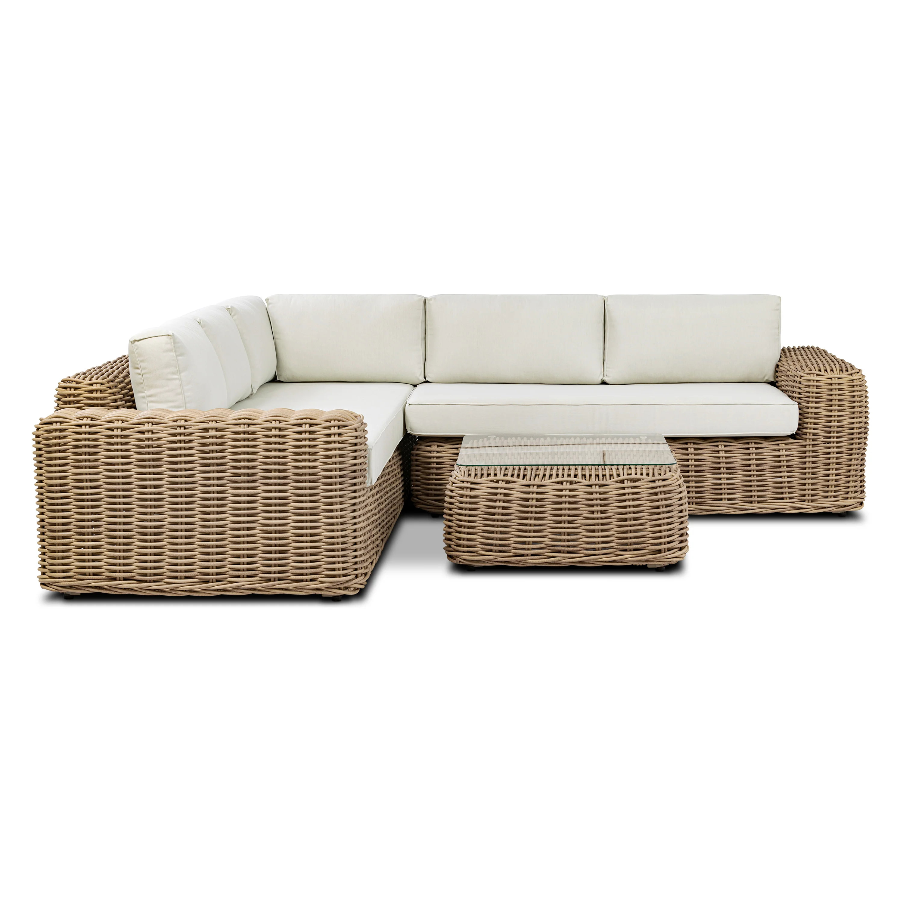 Puglia Corner Sectional Set with Coffee Table | Sand - Image 2