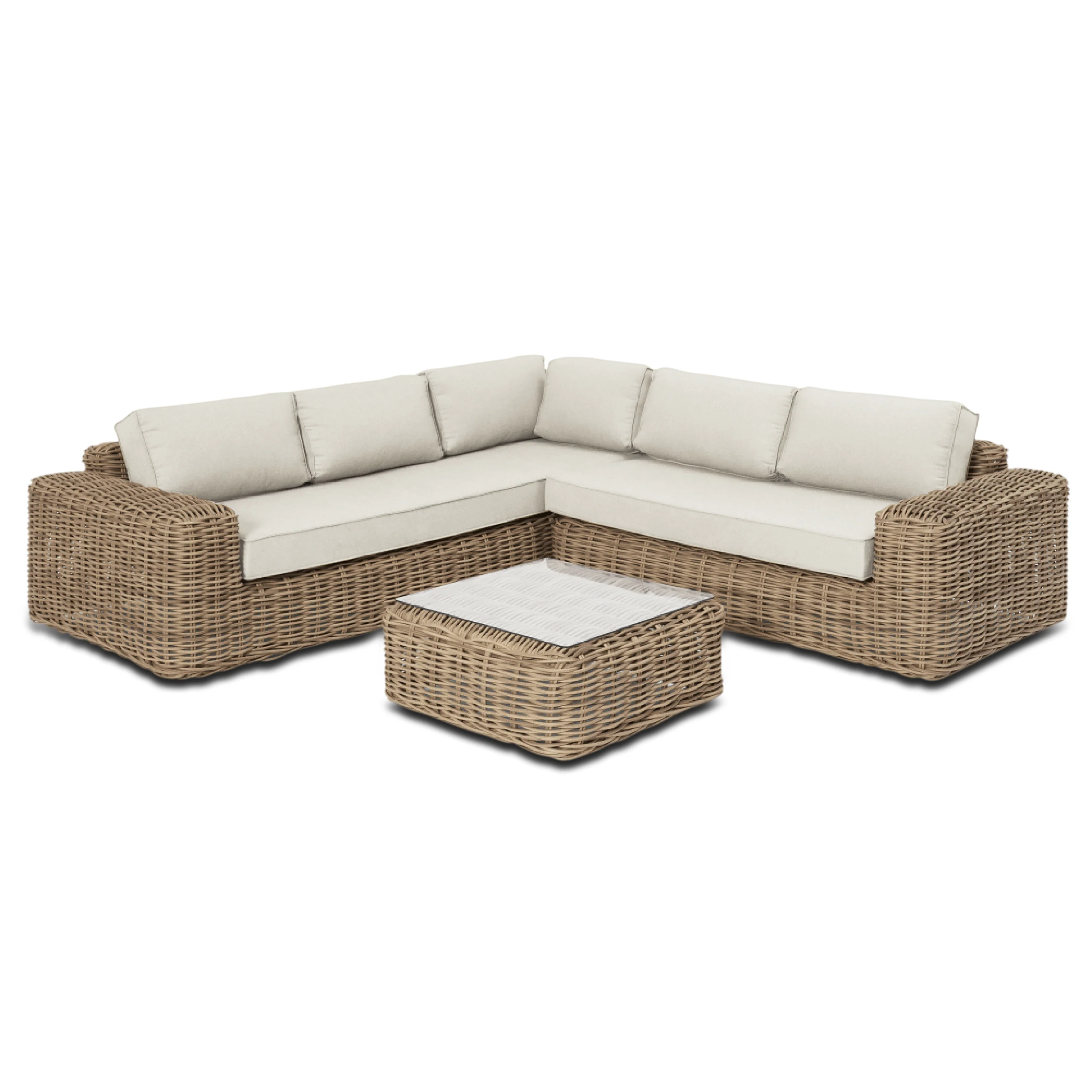 Puglia Corner Sectional Set with Coffee Table | Sand - Image 3