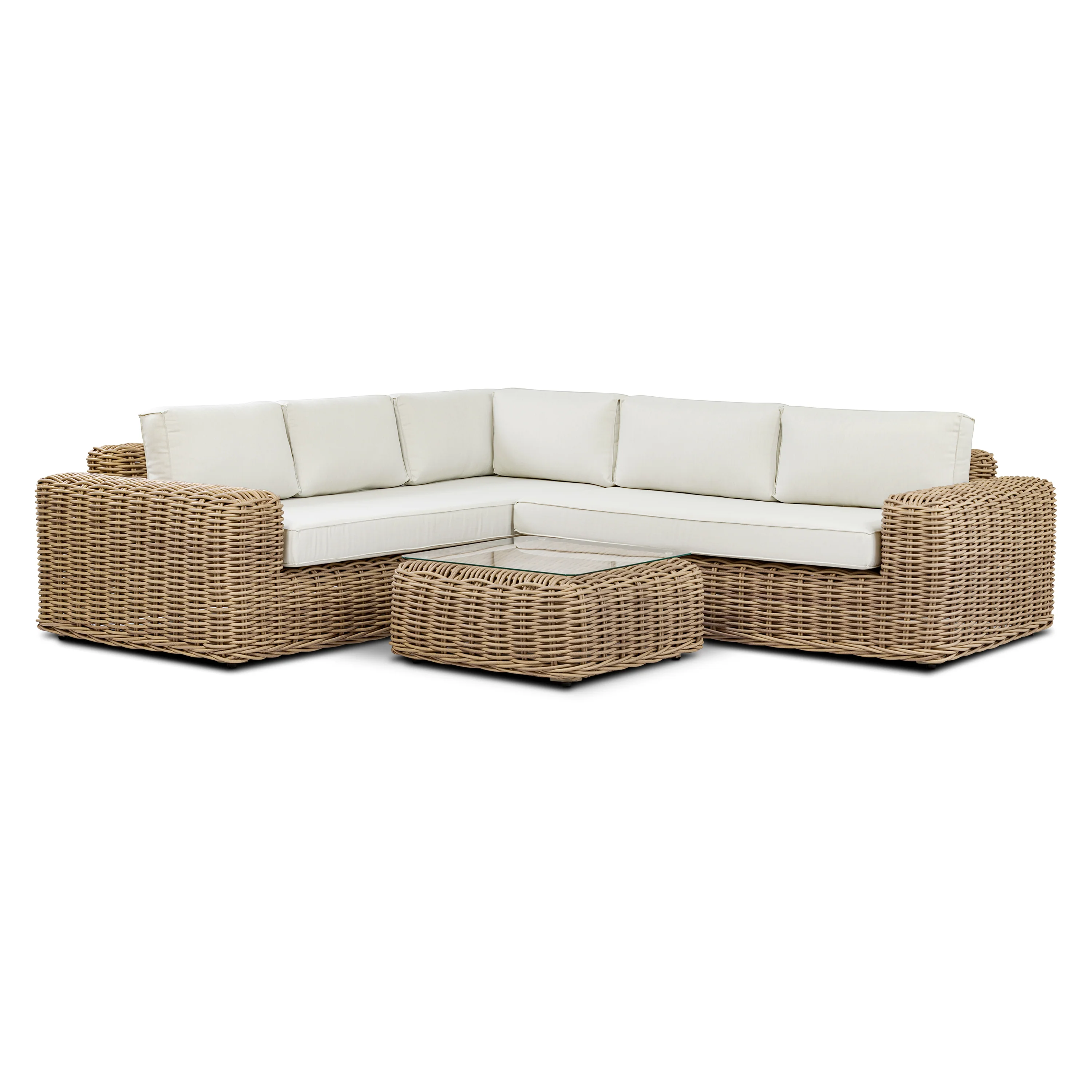 Puglia Corner Sectional Set with Coffee Table | Sand - Image 4
