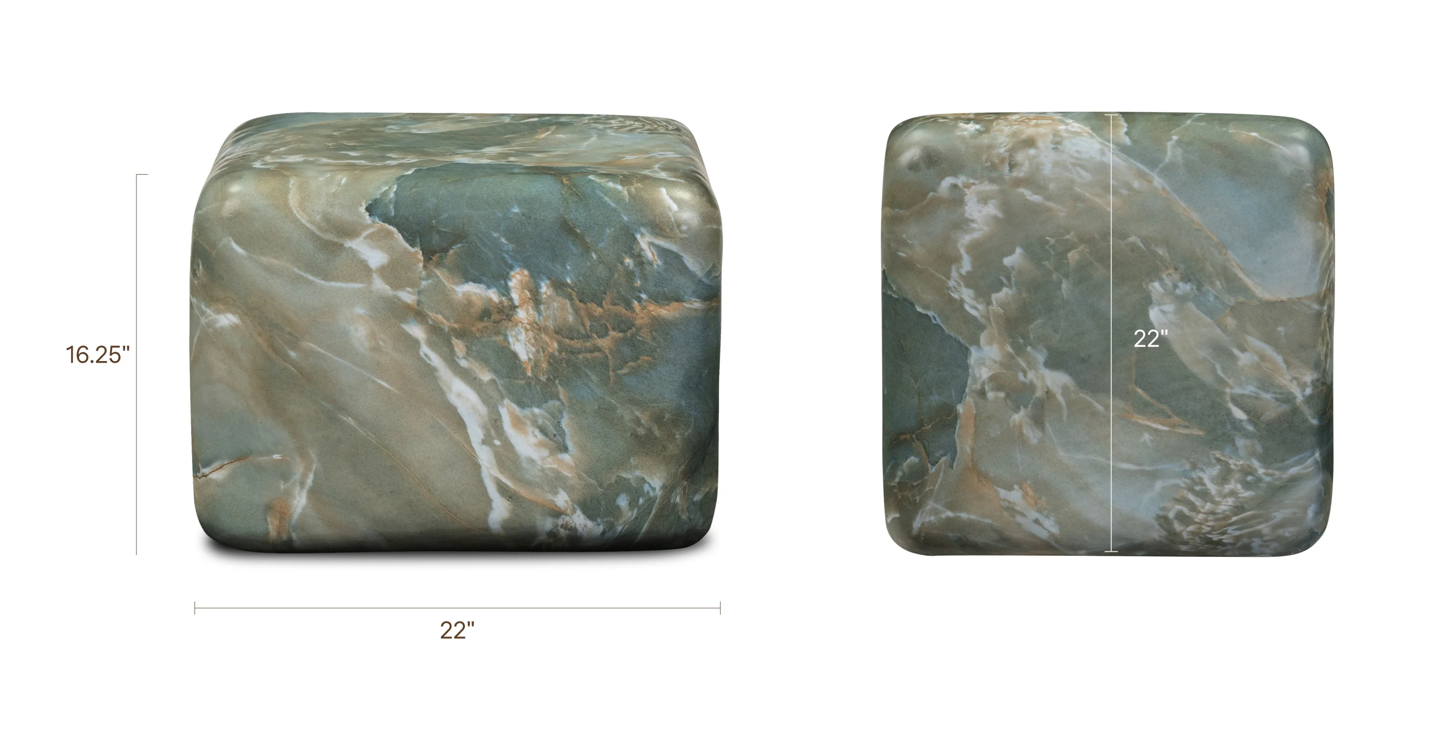 Quadra 22.25" Side Table | Jade Green - Image 12