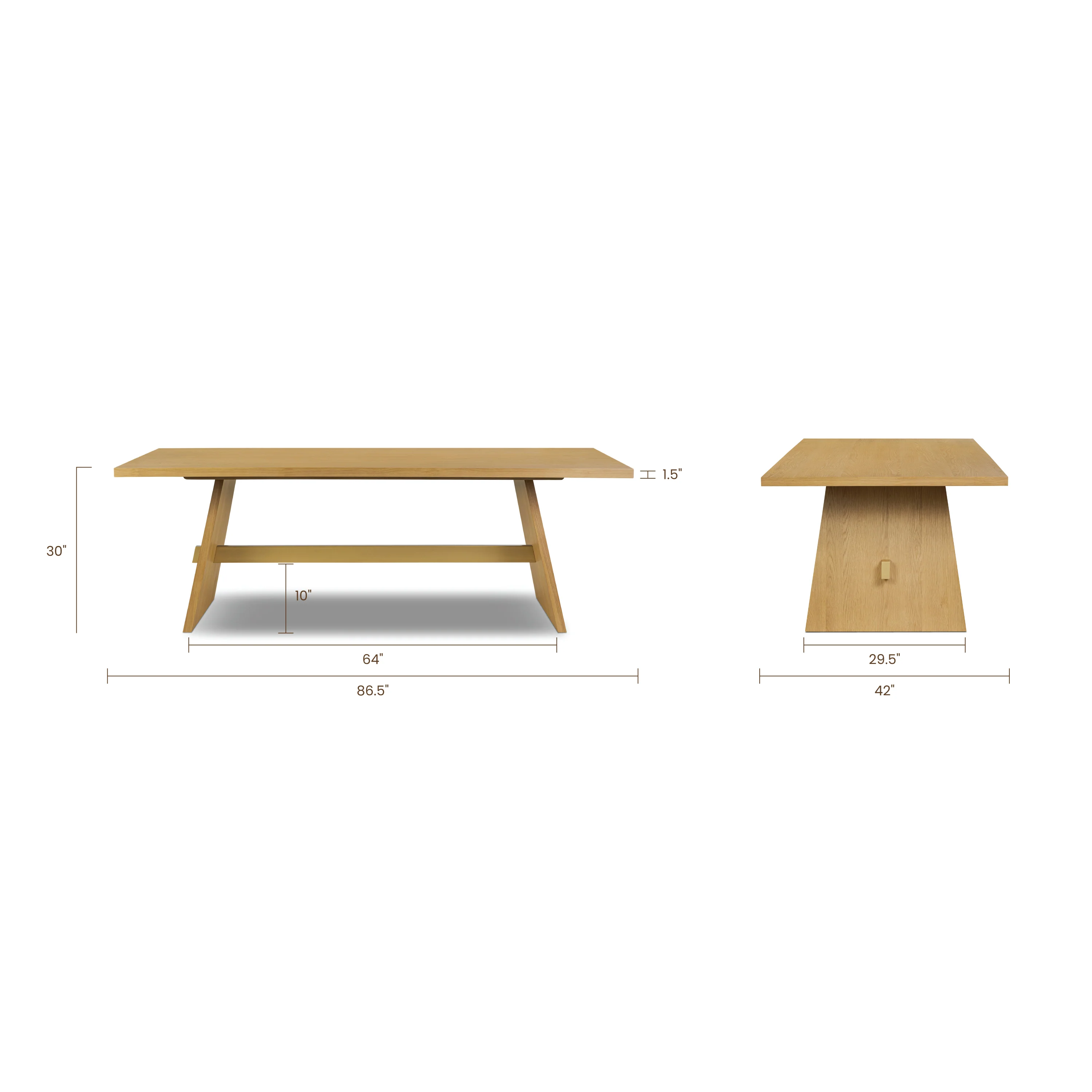 Reims 86.5" Dining Table | Oak - Image 12