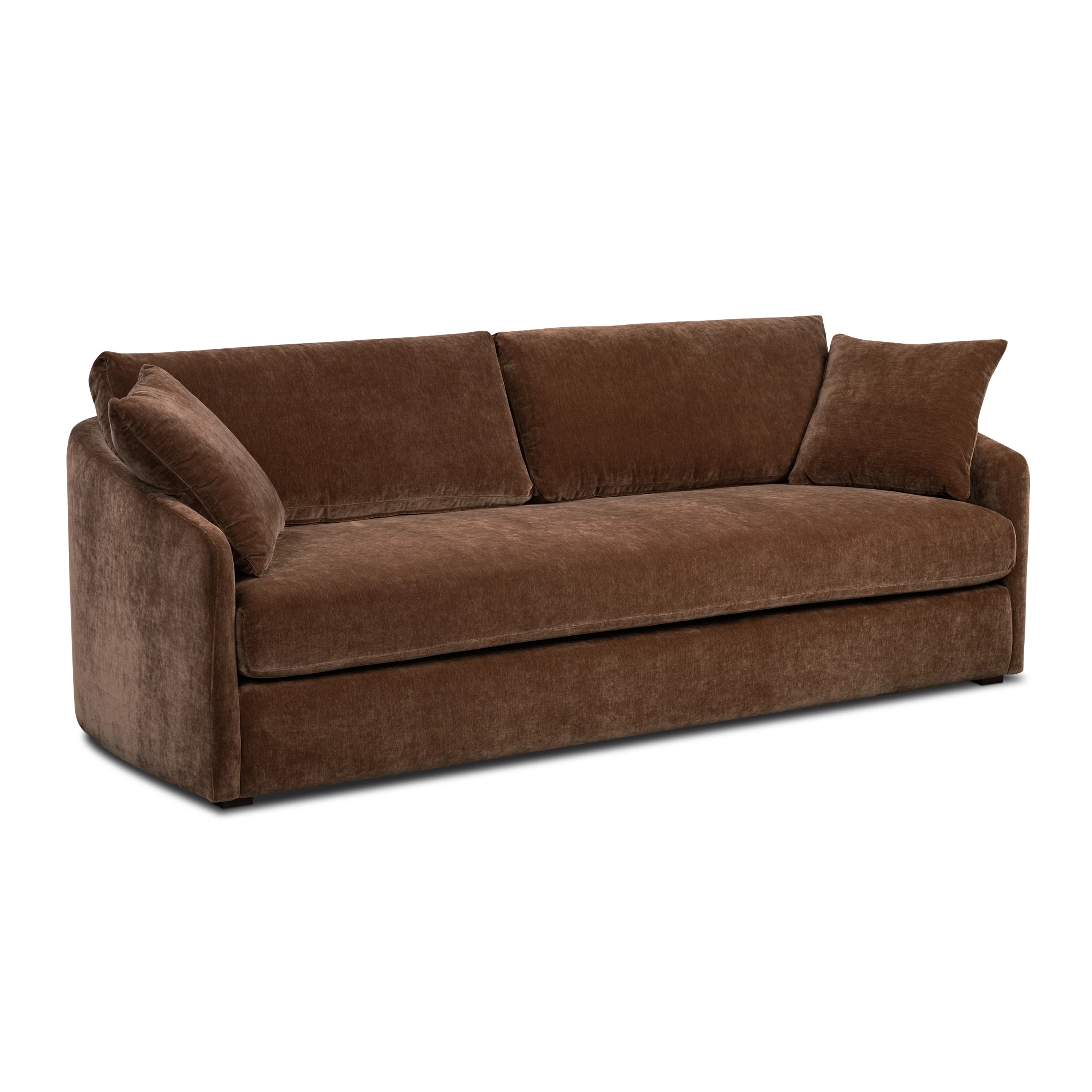 Rhodes 92" Velvet Sofa | Bronzer Brown - Image 3