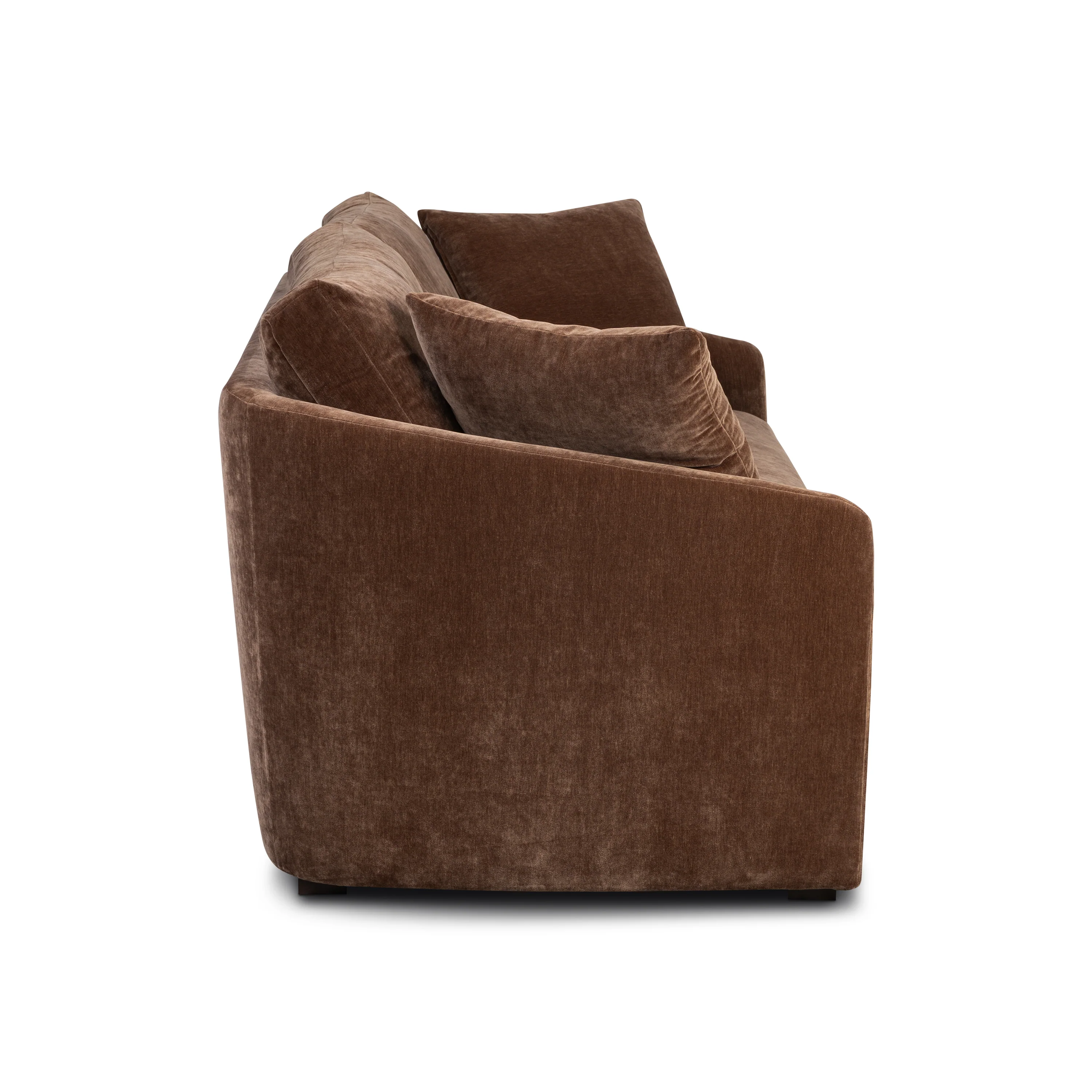 Rhodes 92" Velvet Sofa | Bronzer Brown - Image 5