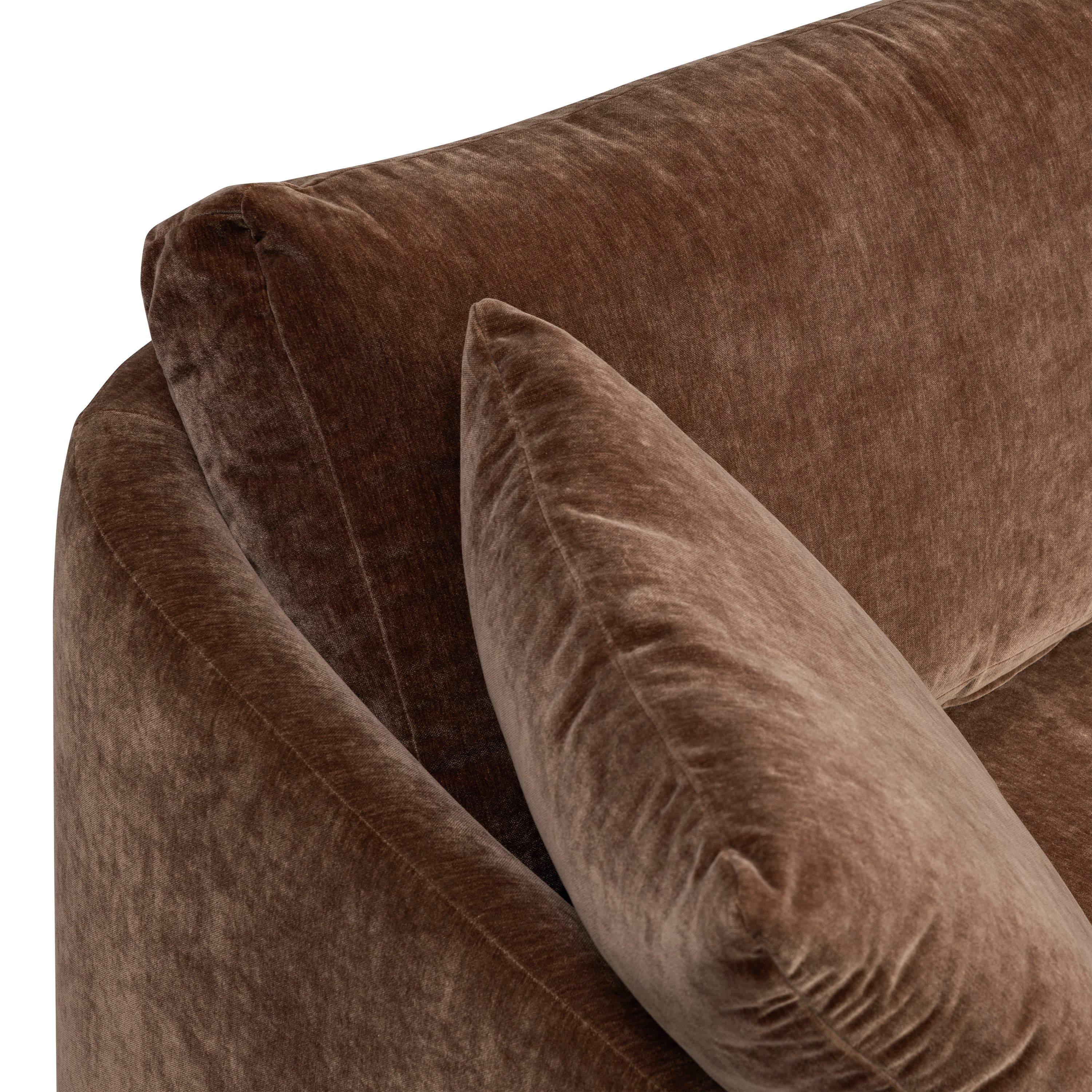 Rhodes 92" Velvet Sofa | Bronzer Brown - Image 9