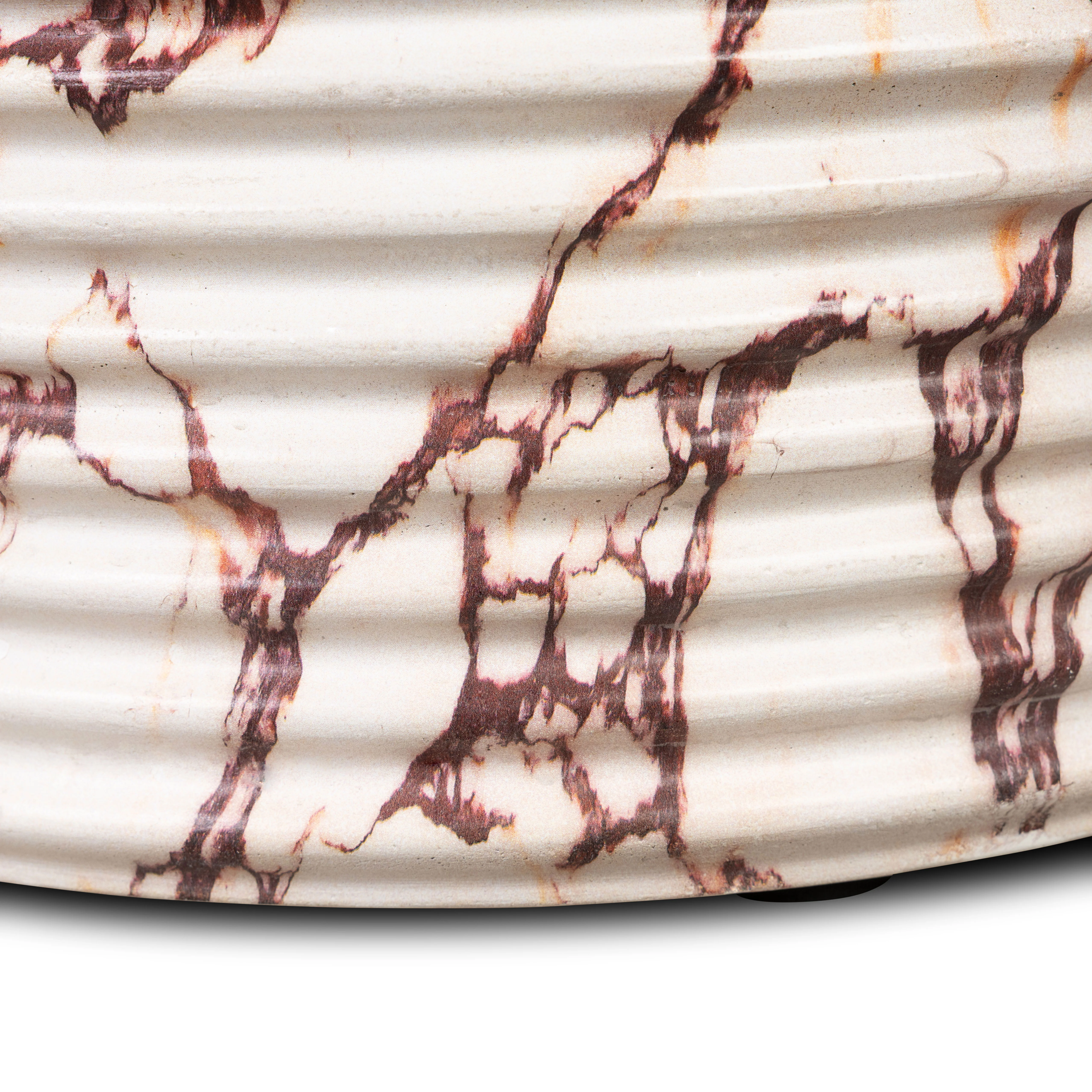 Riba 16" Side Table | Arabesco White - Image 8