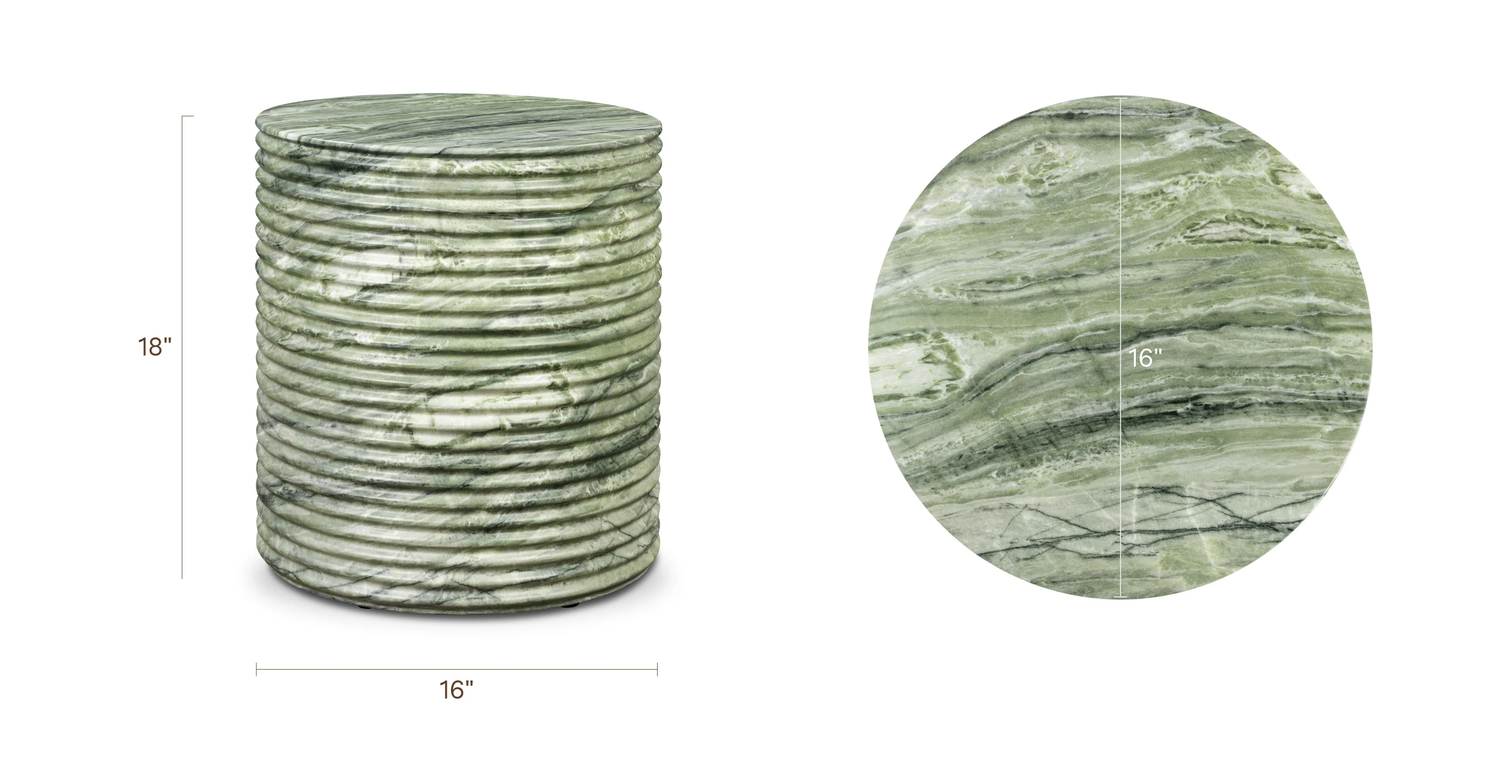 Riba 16" Side Table | Seaweed Green - Image 11