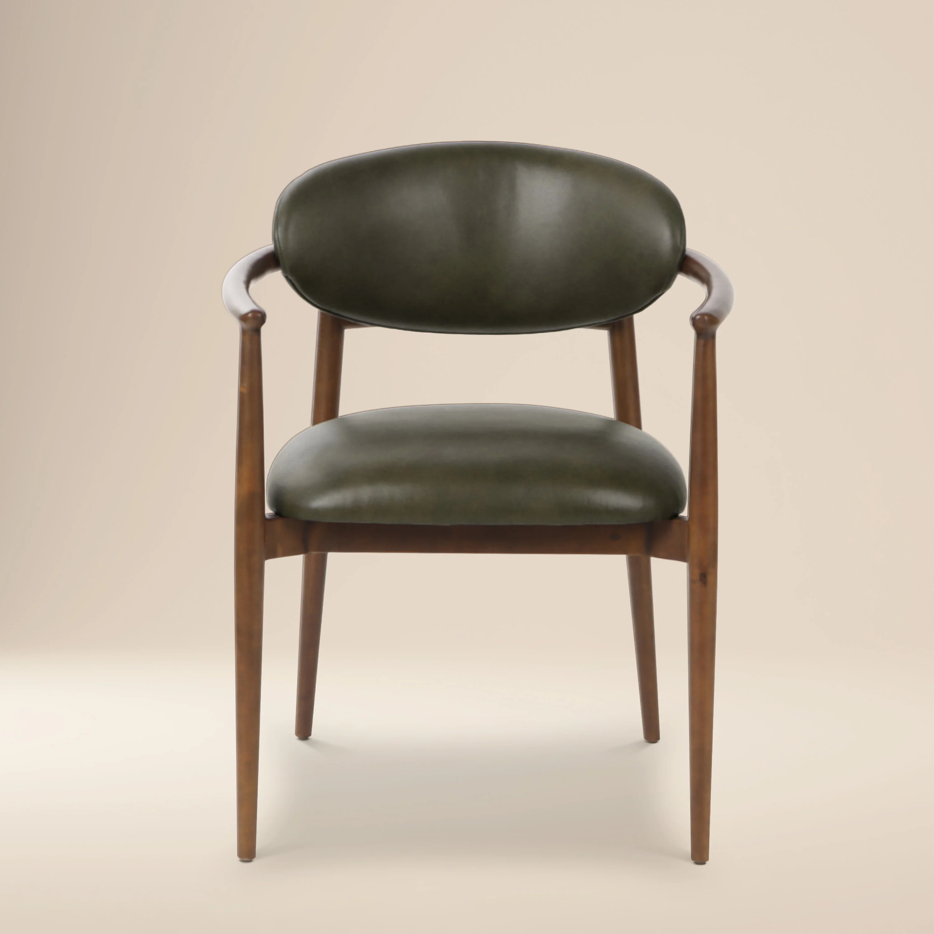Riven Leather Dining Chair | Antique Green