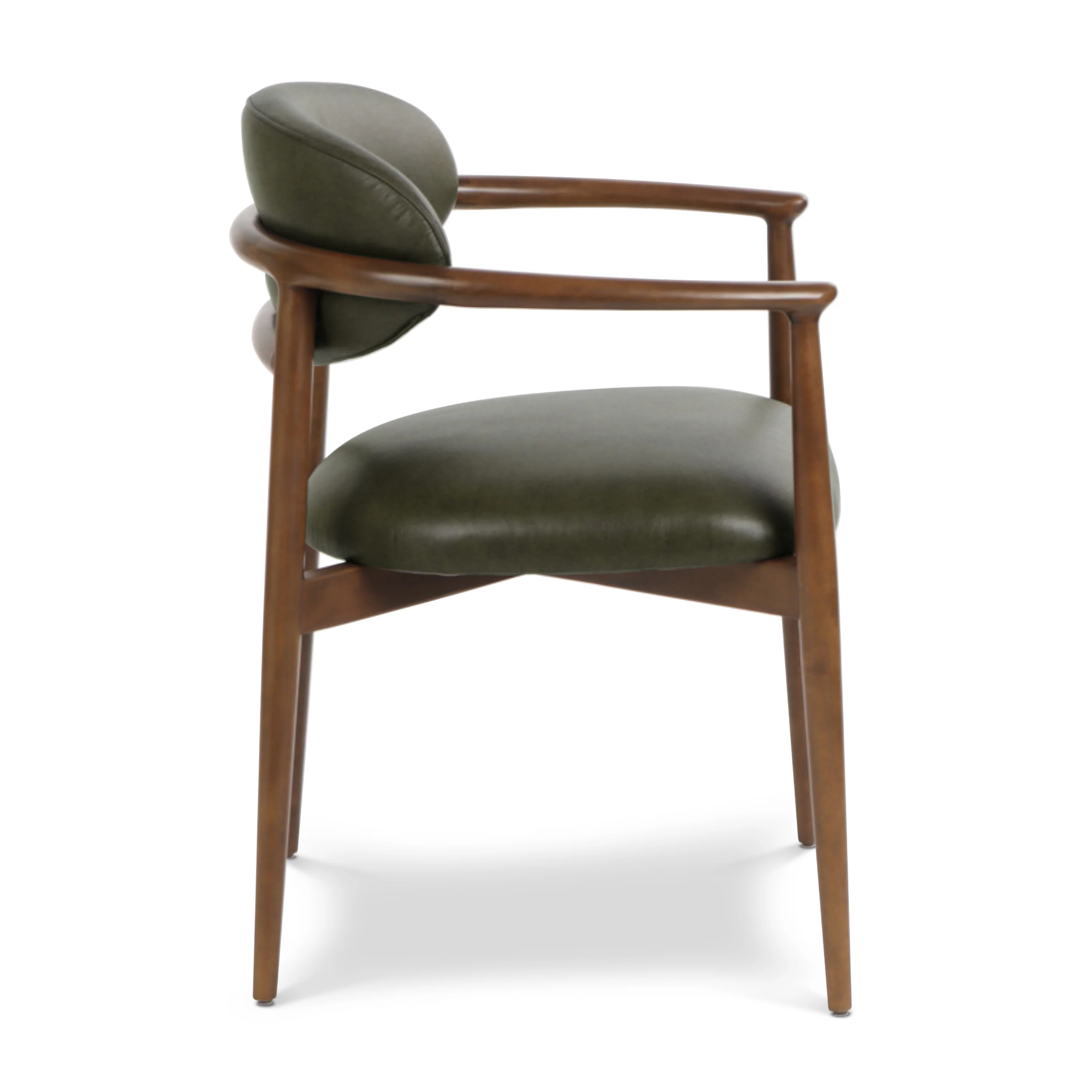Riven Leather Dining Chair | Antique Green - Image 5
