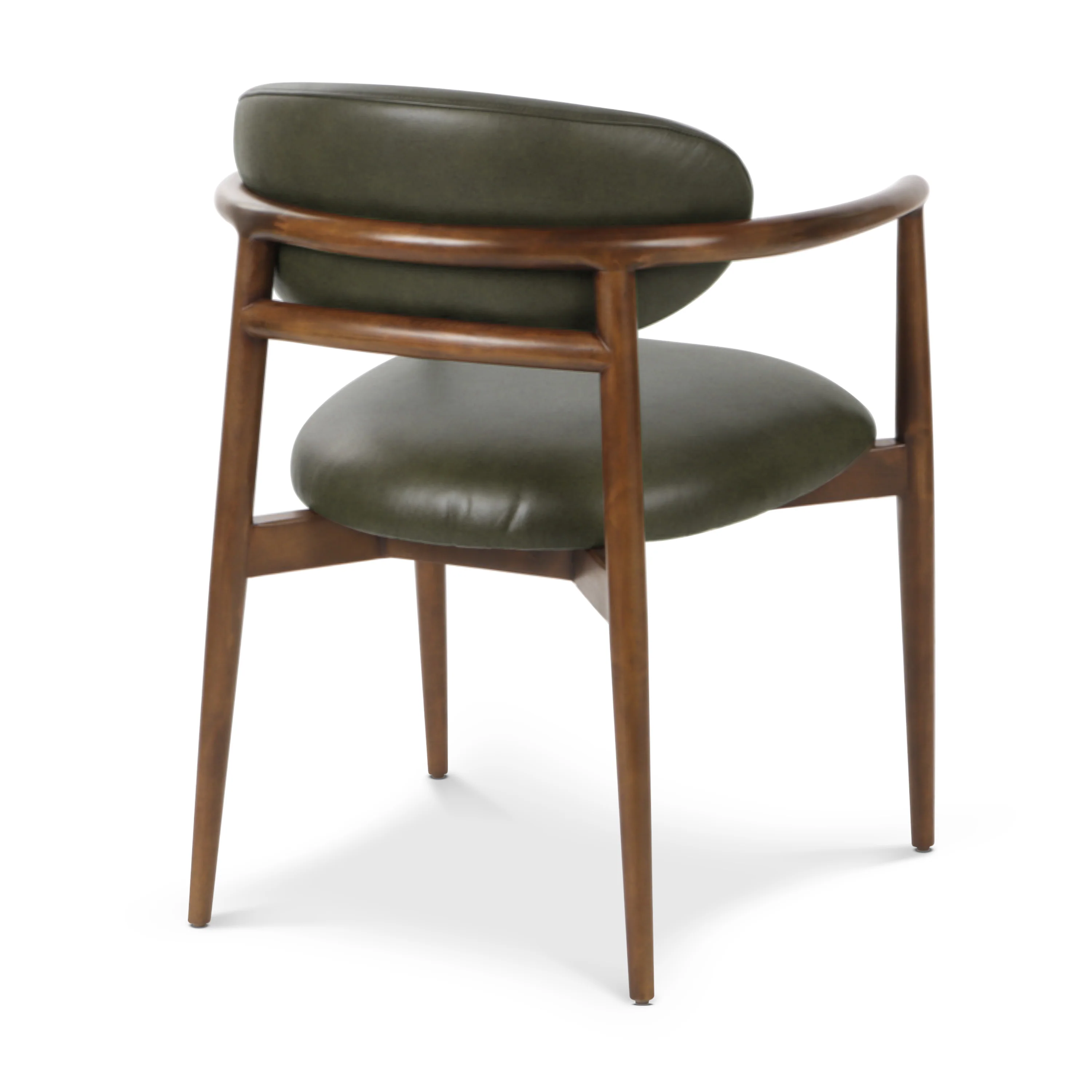 Riven Leather Dining Chair | Antique Green - Image 6