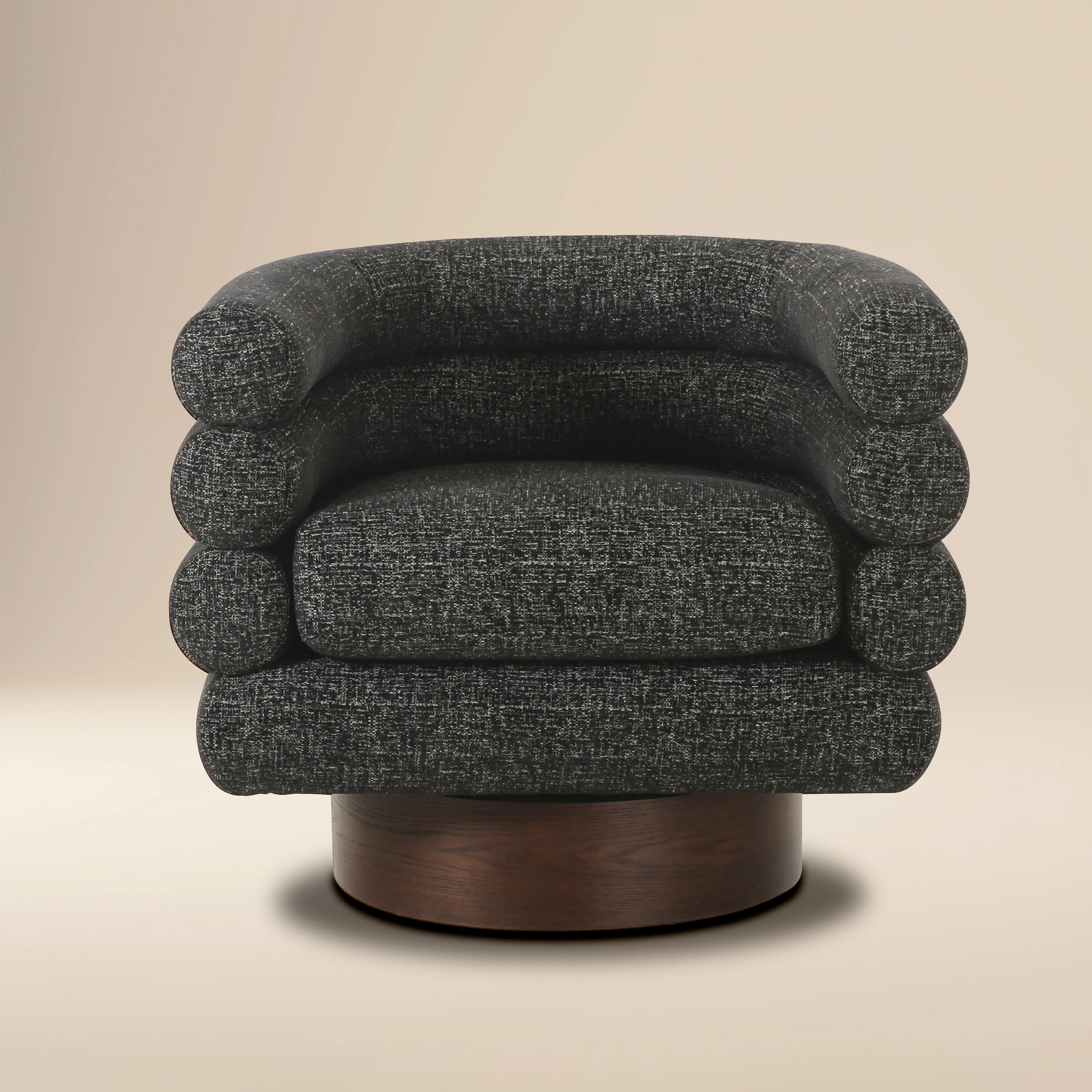 Rome Swivel Lounge Chair | Ebony Black